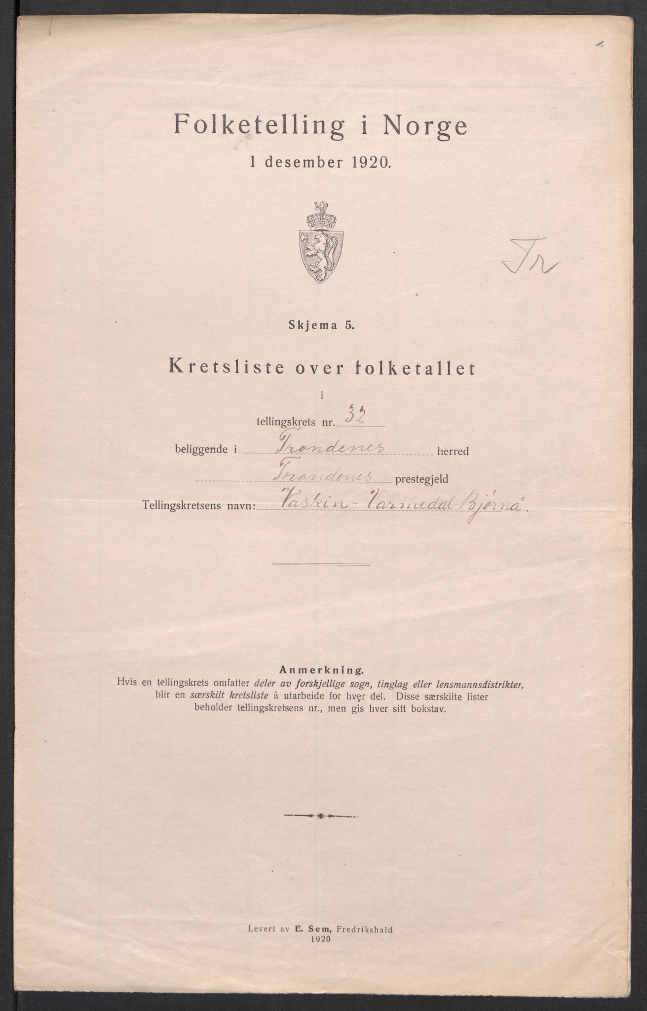 SATØ, Folketelling 1920 for 1914 Trondenes herred, 1920, s. 103