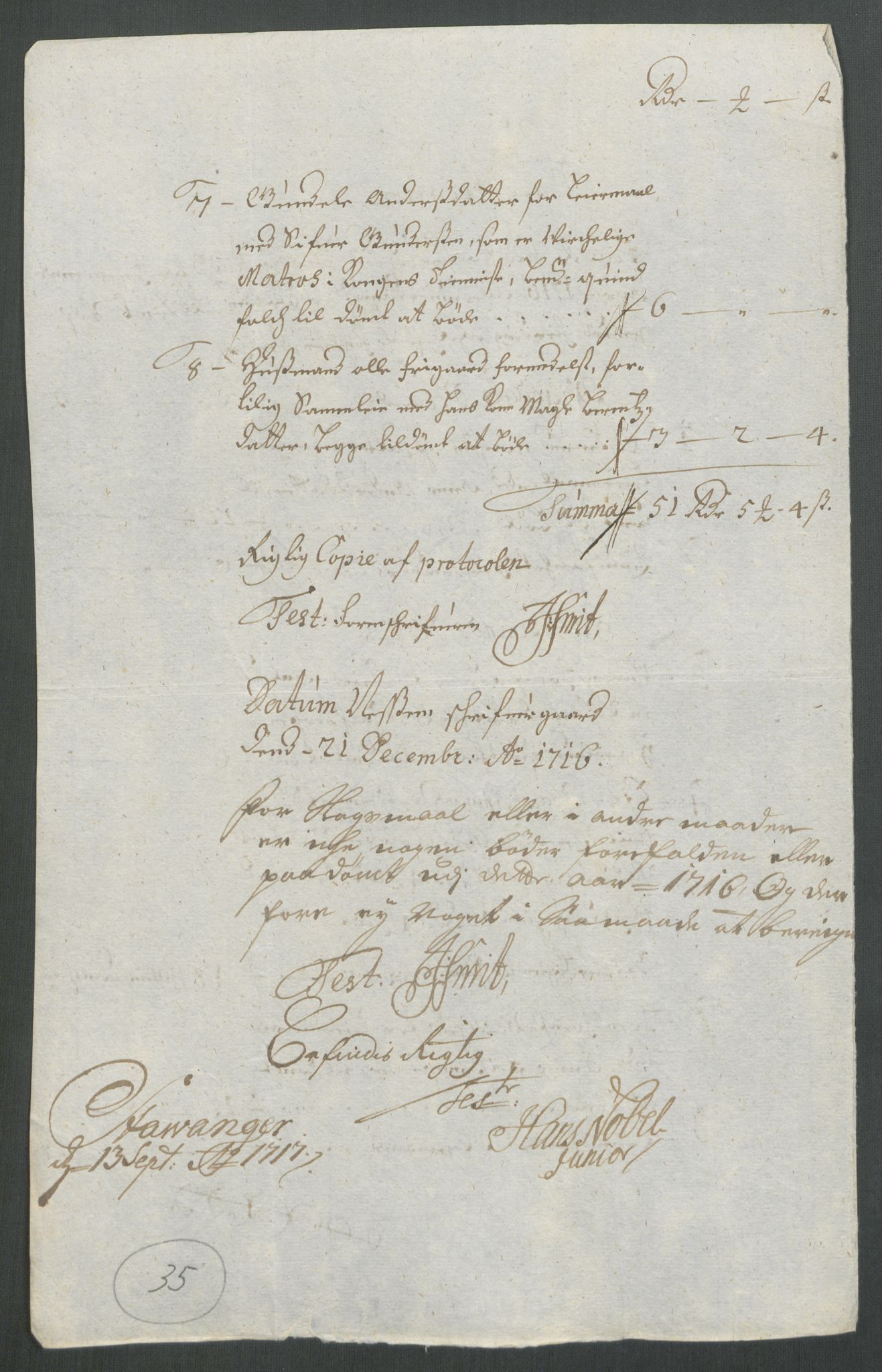 Rentekammeret inntil 1814, Reviderte regnskaper, Fogderegnskap, AV/RA-EA-4092/R47/L2869: Fogderegnskap Ryfylke, 1716, s. 246