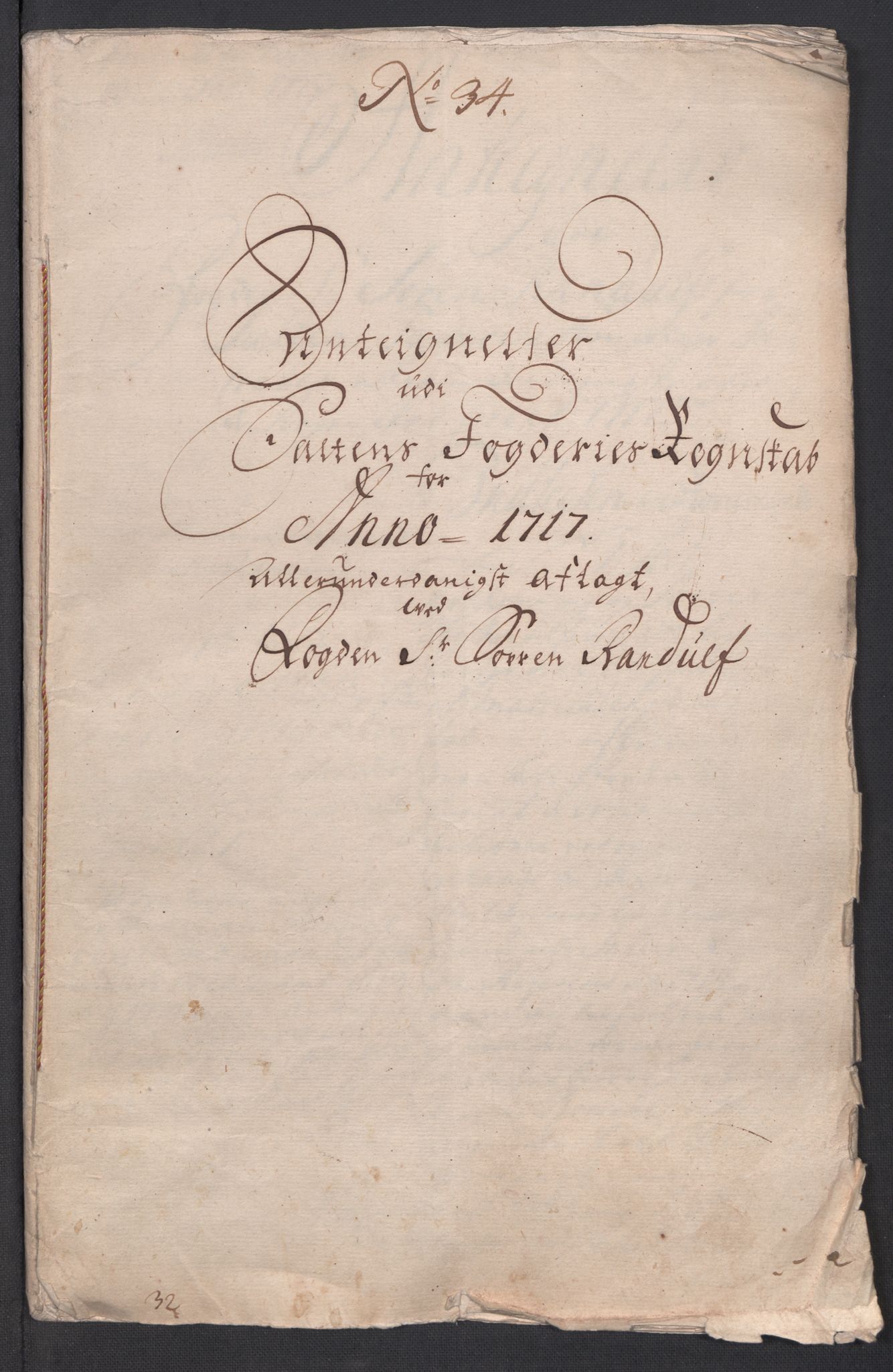 Rentekammeret inntil 1814, Reviderte regnskaper, Fogderegnskap, RA/EA-4092/R66/L4587: Fogderegnskap Salten, 1717, s. 394