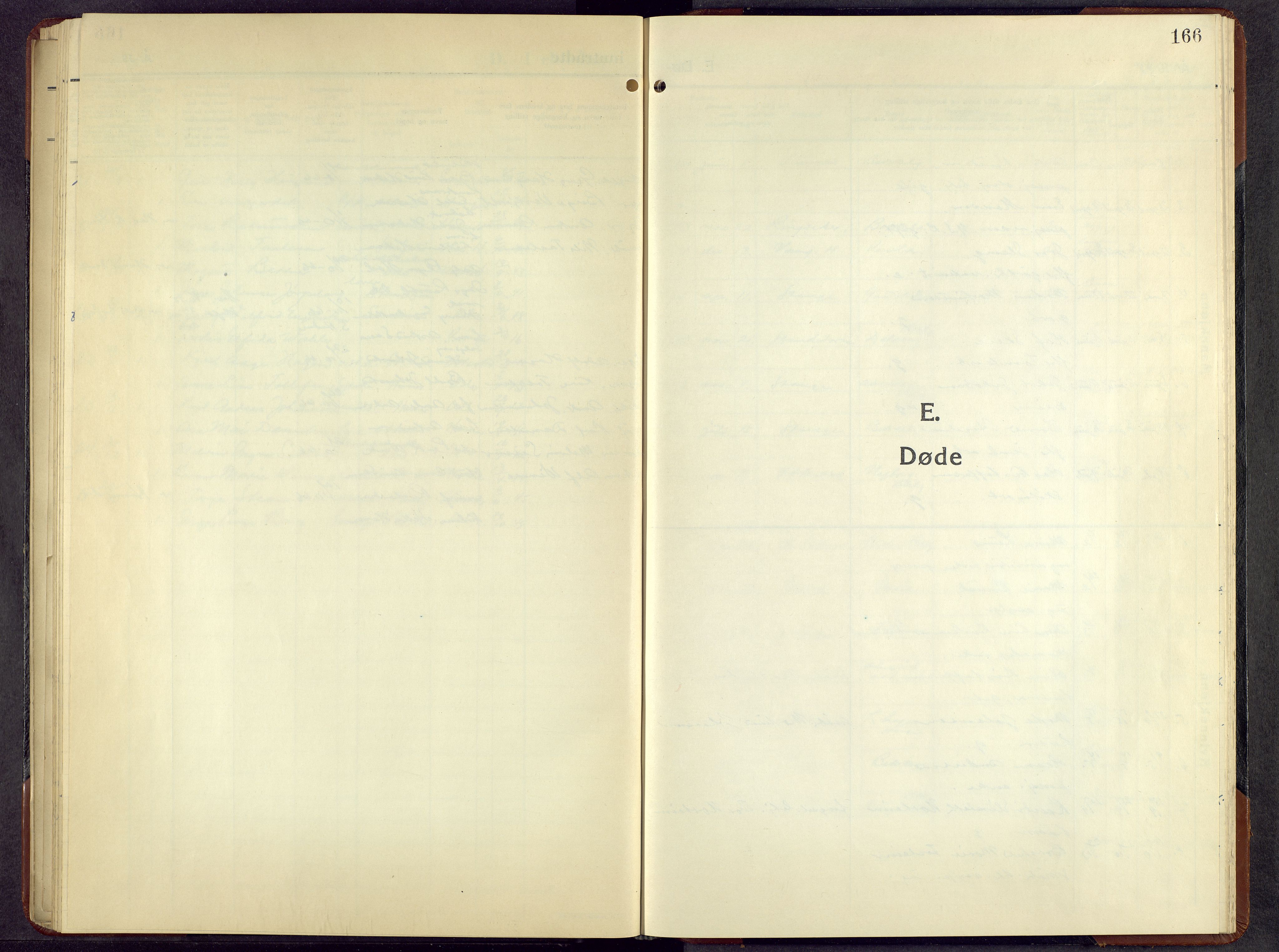 Stange prestekontor, SAH/PREST-002/L/L0023: Klokkerbok nr. 23, 1948-1966, s. 166