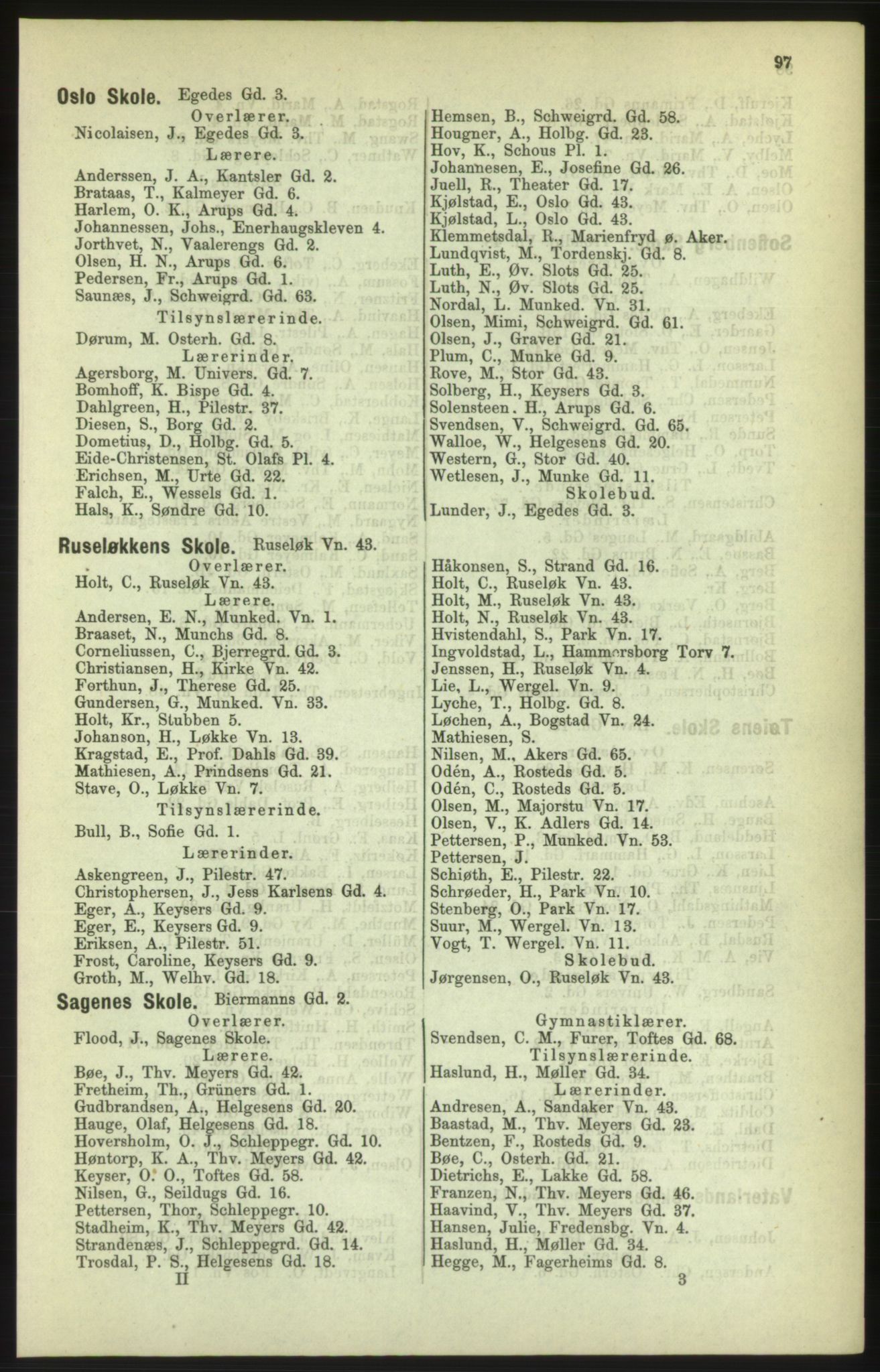Kristiania/Oslo adressebok, PUBL/-, 1886, s. 97