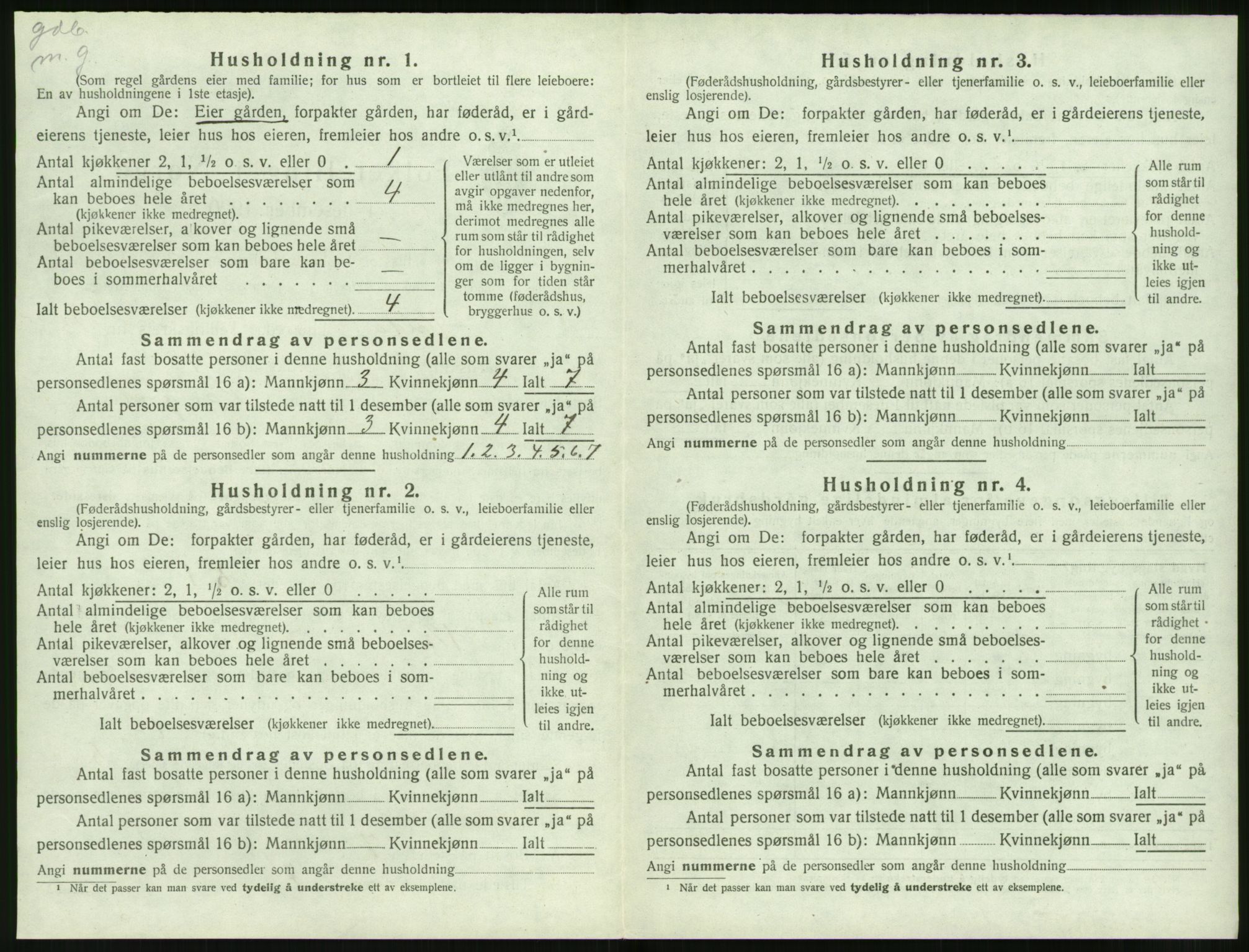 SAT, Folketelling 1920 for 1519 Volda herred, 1920, s. 1053