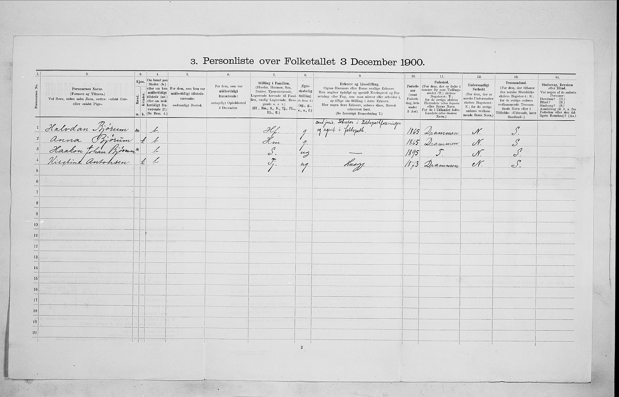 SAO, Folketelling 1900 for 0301 Kristiania kjøpstad, 1900, s. 44572