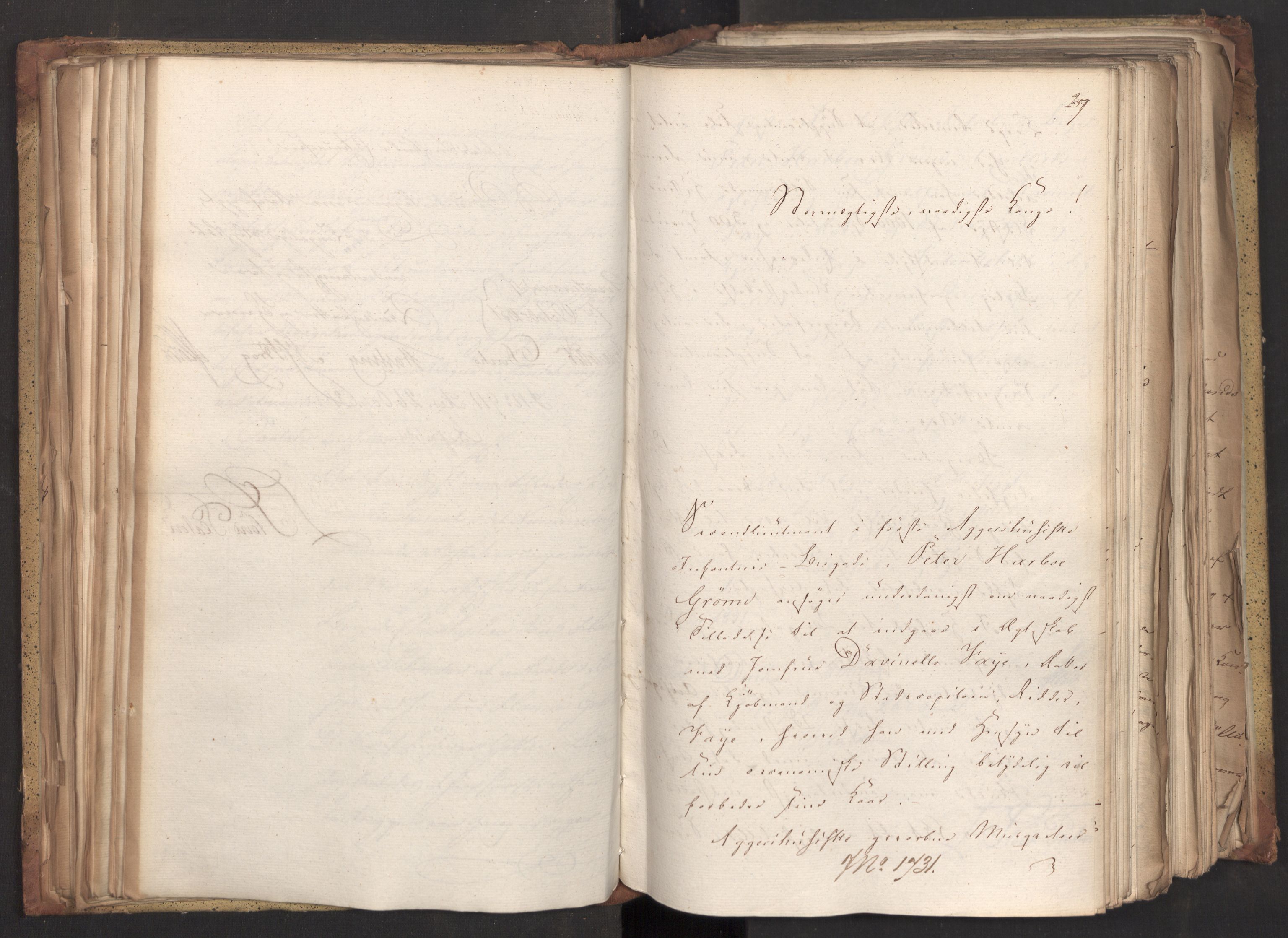 Statsrådsavdelingen i Stockholm, AV/RA-S-1003/D/Da/L0074: Regjeringsinnstillinger nr. 1700-1839, 1831, s. 106