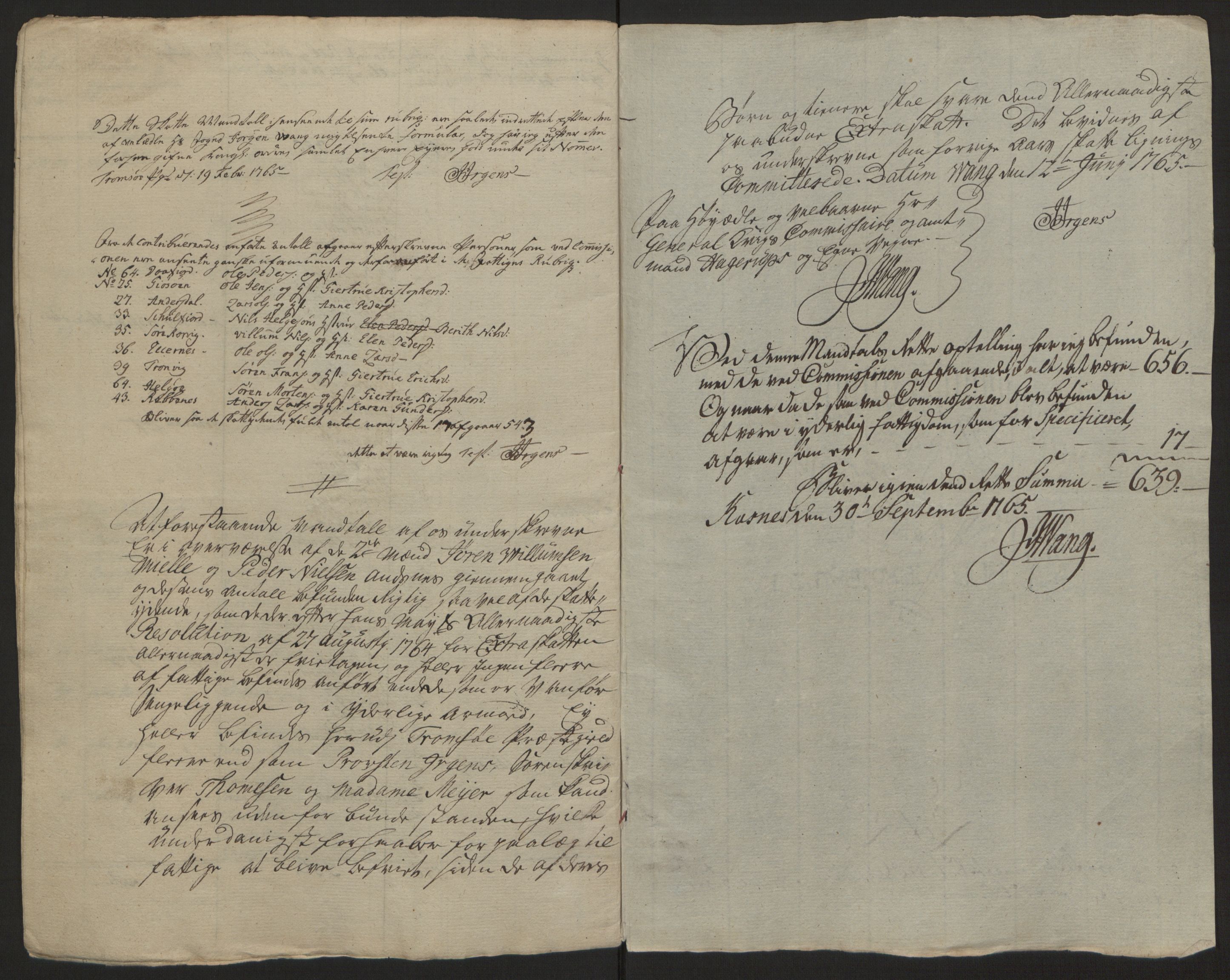 Rentekammeret inntil 1814, Reviderte regnskaper, Fogderegnskap, RA/EA-4092/R68/L4845: Ekstraskatten Senja og Troms, 1762-1765, s. 549
