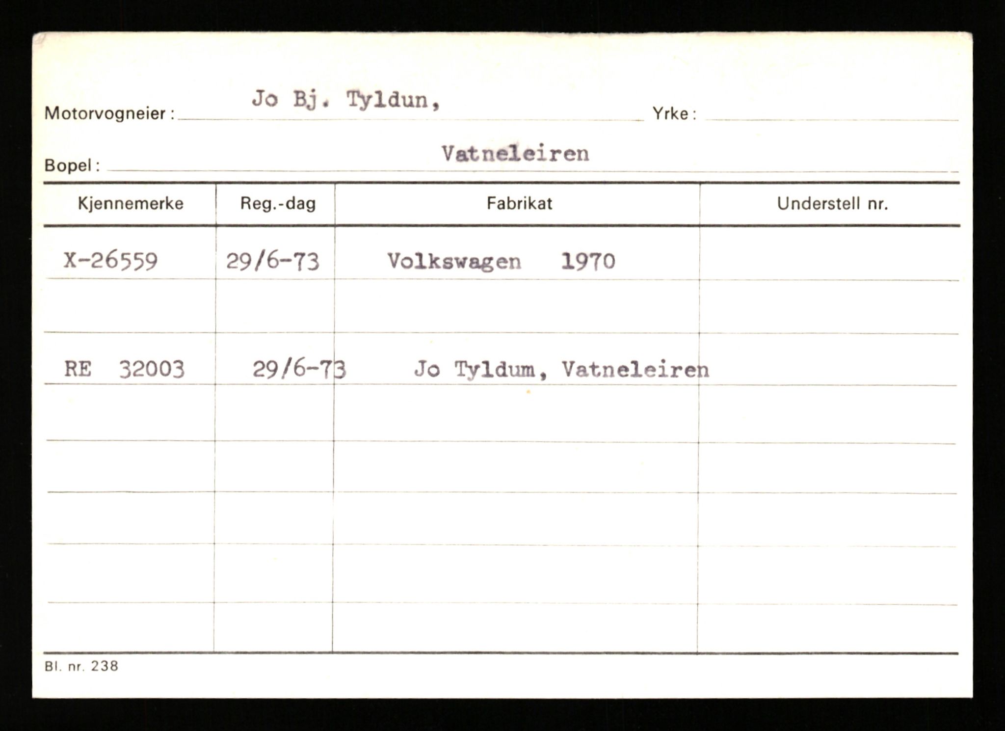 Stavanger trafikkstasjon, SAST/A-101942/0/G/L0005: Registreringsnummer: 23000 - 34245, 1930-1971, s. 1209