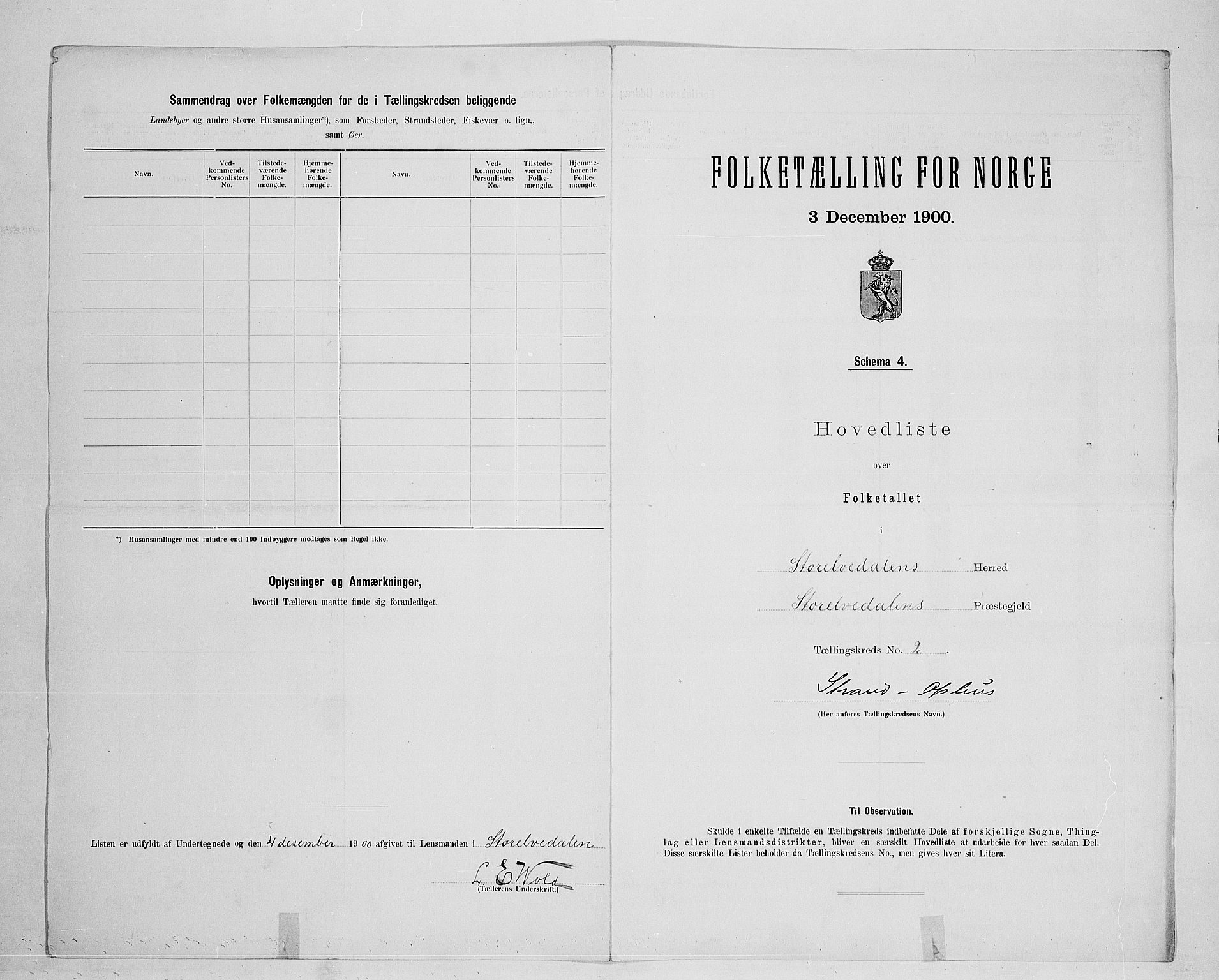 SAH, Folketelling 1900 for 0430 Stor-Elvdal herred, 1900, s. 19