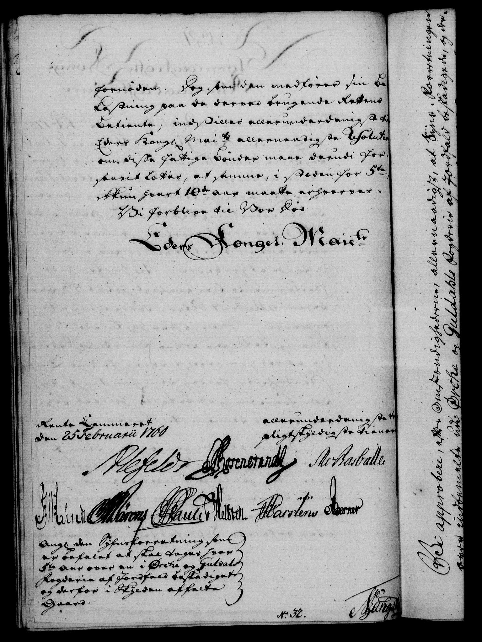 Rentekammeret, Kammerkanselliet, RA/EA-3111/G/Gf/Gfa/L0042: Norsk relasjons- og resolusjonsprotokoll (merket RK 52.42), 1760, s. 107