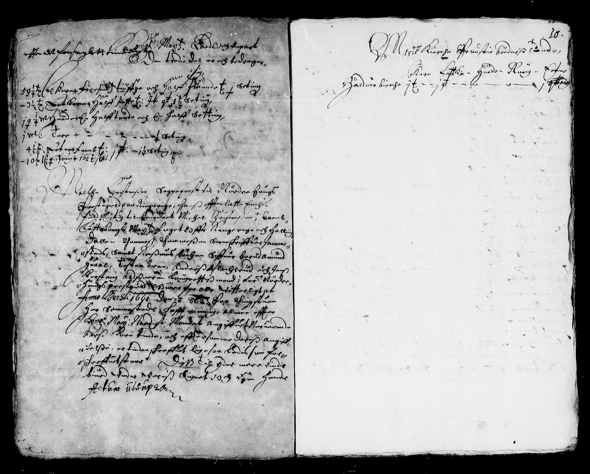 Rentekammeret inntil 1814, Reviderte regnskaper, Stiftamtstueregnskaper, Landkommissariatet på Akershus og Akershus stiftamt, AV/RA-EA-5869/R/Ra/L0004: Landkommissariatet på Akershus, 1661