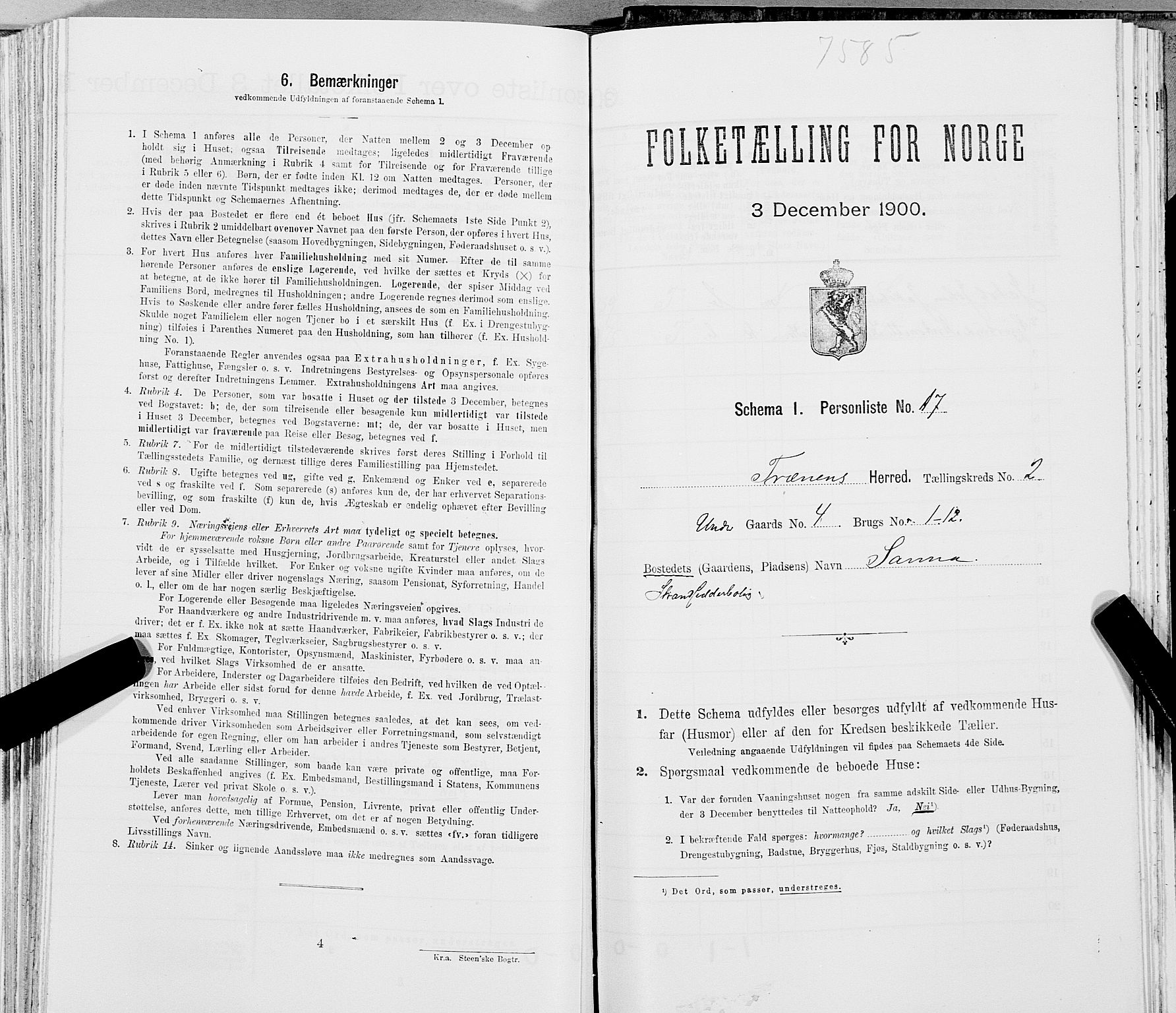SAT, Folketelling 1900 for 1835 Træna herred, 1900, s. 217