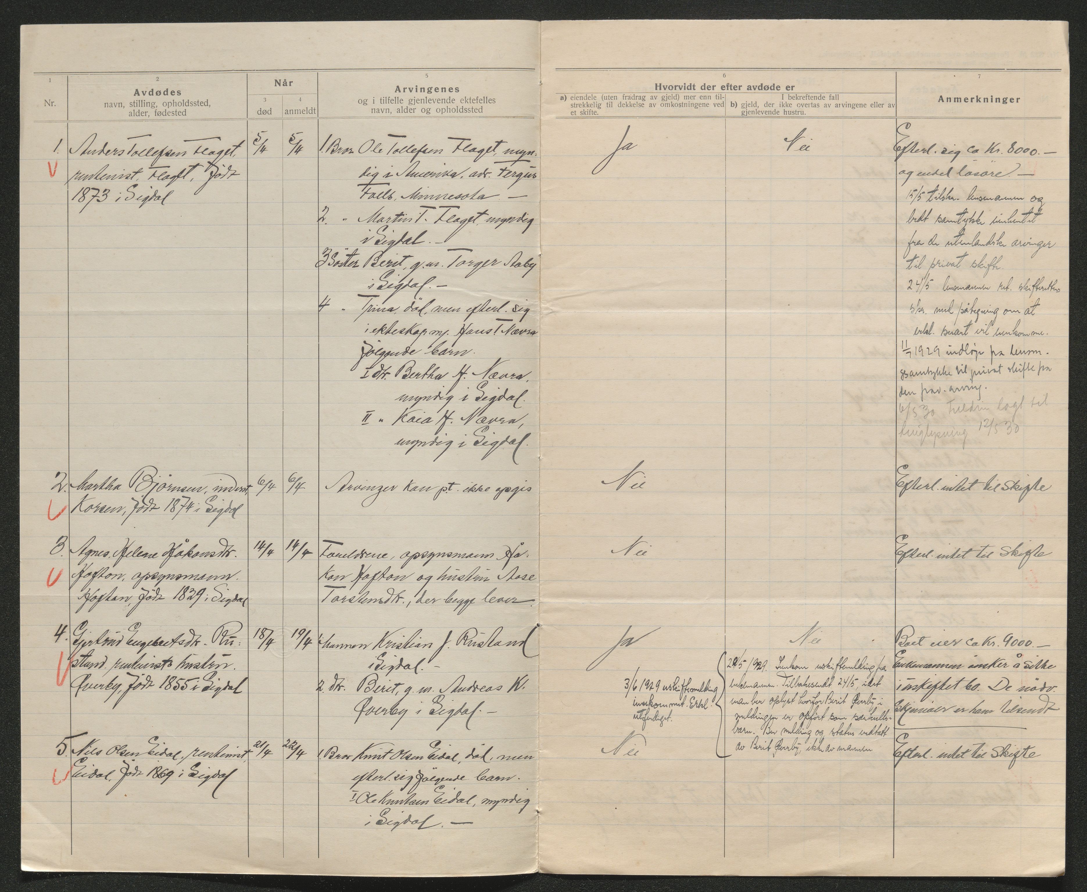 Eiker, Modum og Sigdal sorenskriveri, AV/SAKO-A-123/H/Ha/Hab/L0045: Dødsfallsmeldinger, 1928-1929, s. 817