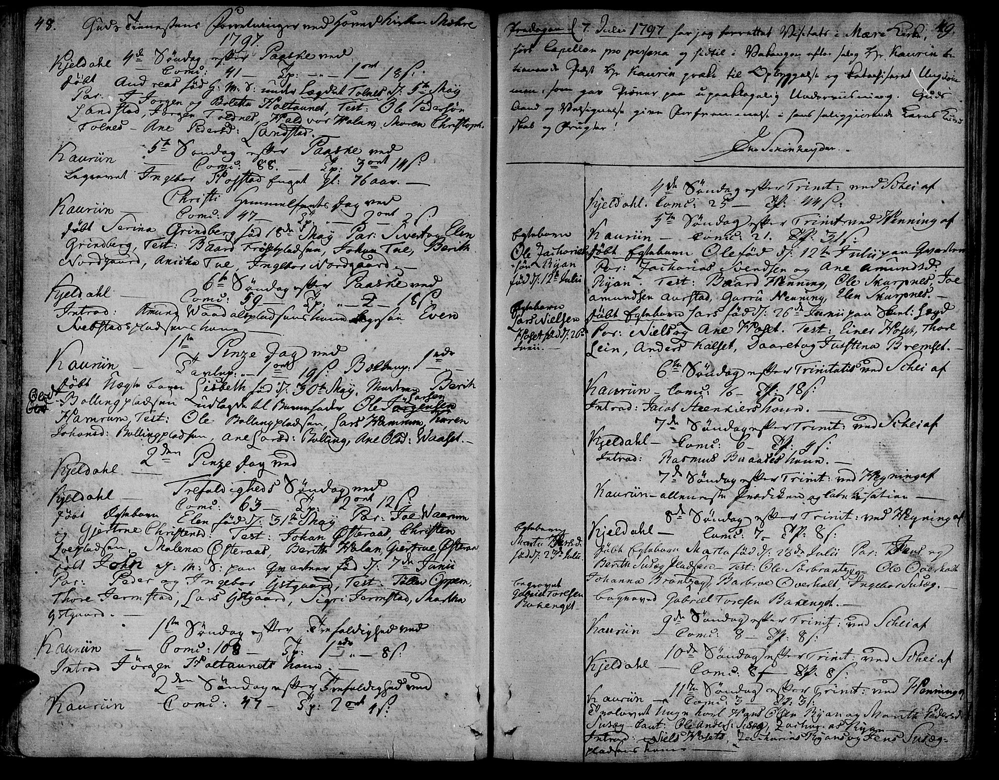 Ministerialprotokoller, klokkerbøker og fødselsregistre - Nord-Trøndelag, AV/SAT-A-1458/735/L0332: Ministerialbok nr. 735A03, 1795-1816, s. 48-49