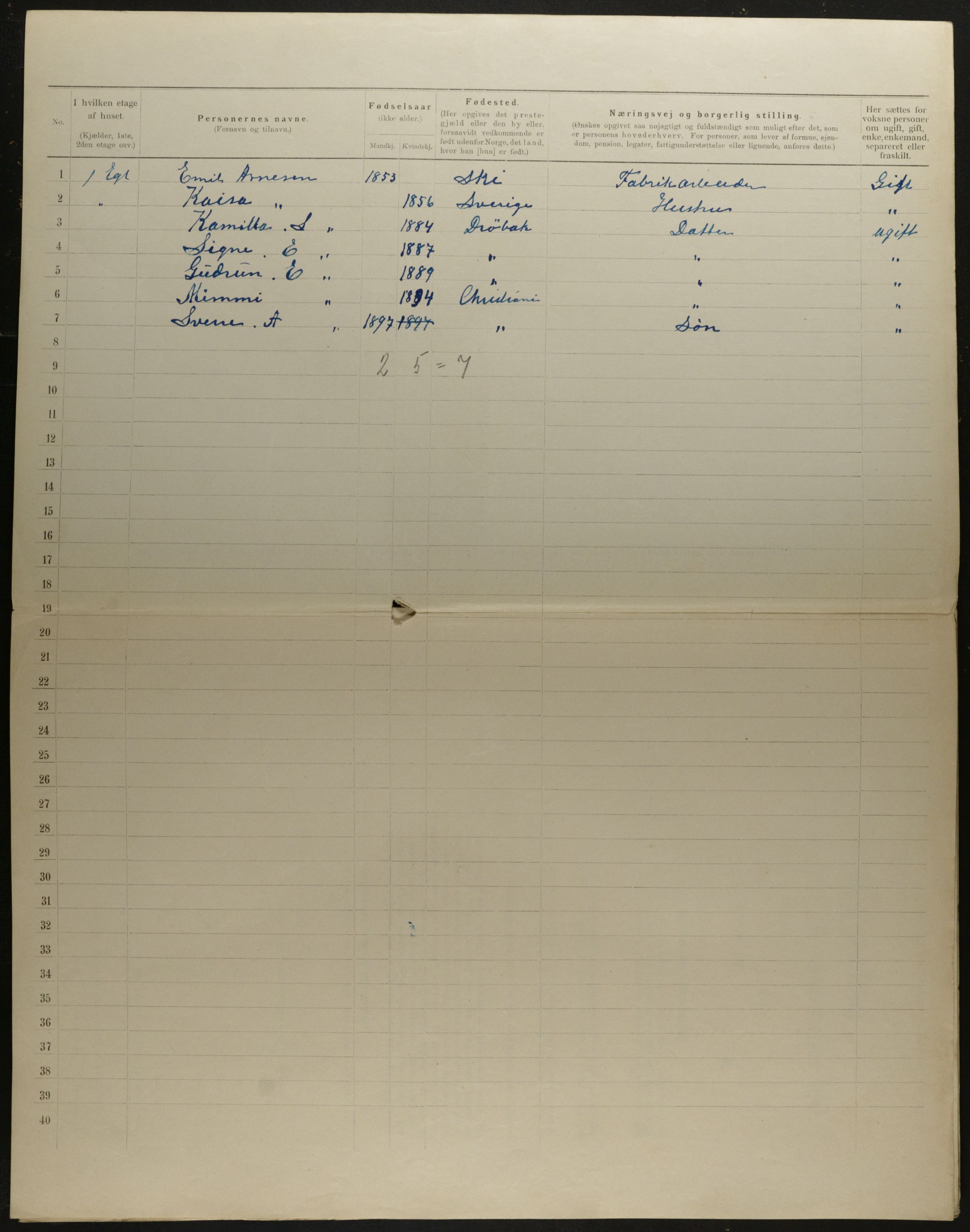 OBA, Kommunal folketelling 31.12.1901 for Kristiania kjøpstad, 1901, s. 9317