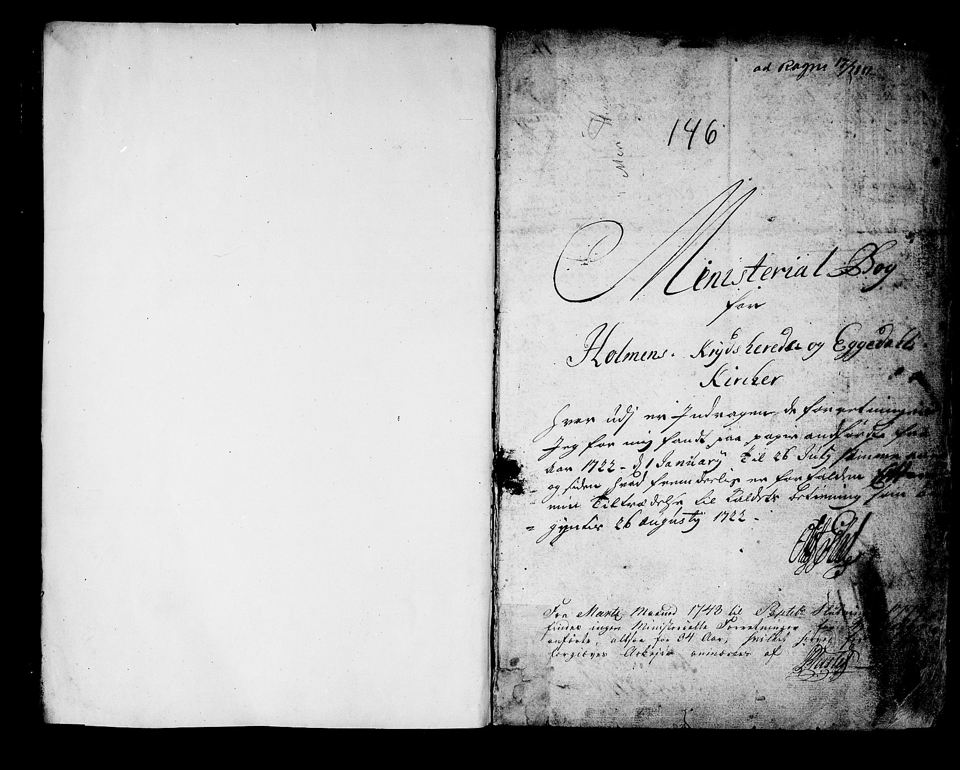 Sigdal kirkebøker, SAKO/A-245/F/Fa/L0001: Ministerialbok nr. I 1, 1722-1777, s. 1