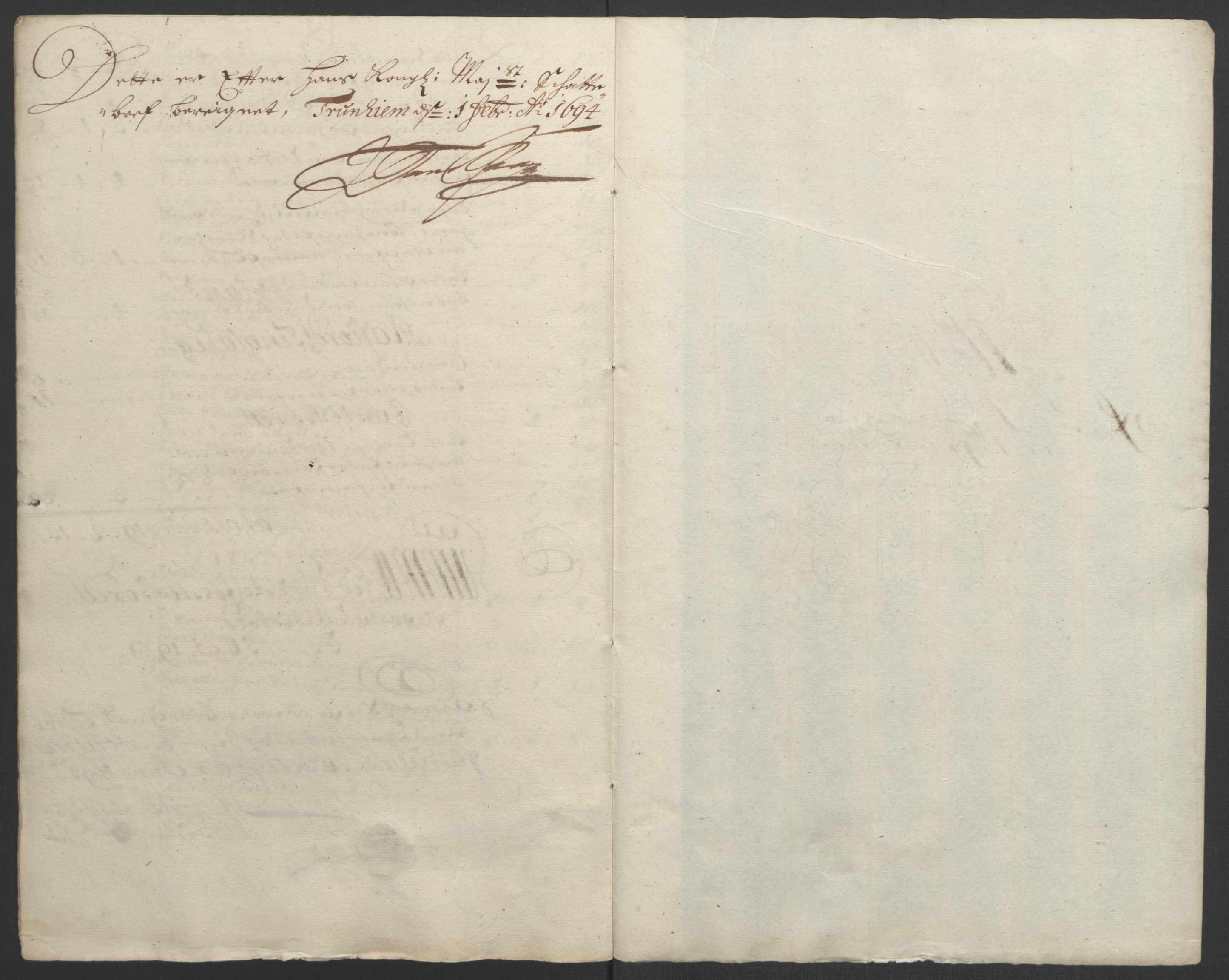 Rentekammeret inntil 1814, Reviderte regnskaper, Fogderegnskap, RA/EA-4092/R57/L3849: Fogderegnskap Fosen, 1692-1693, s. 552