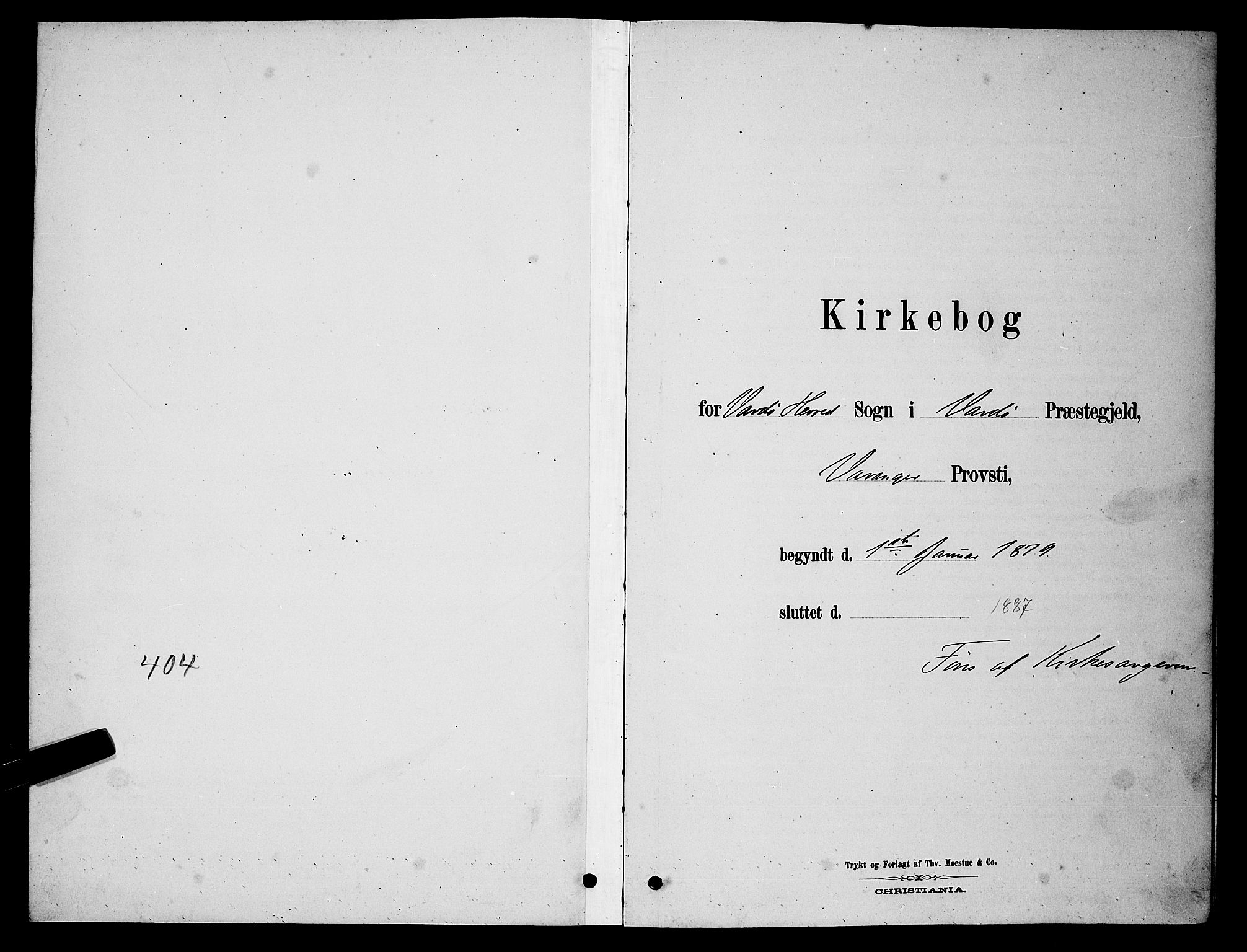 Vardø sokneprestkontor, SATØ/S-1332/H/Hb/L0006klokker: Klokkerbok nr. 6, 1879-1887