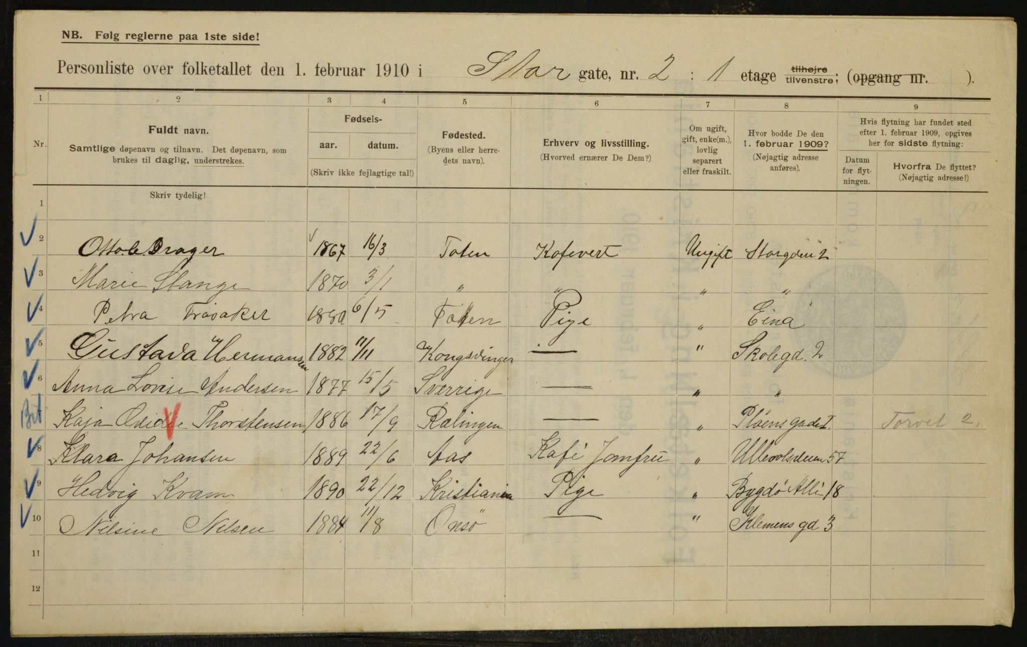 OBA, Kommunal folketelling 1.2.1910 for Kristiania, 1910, s. 97769