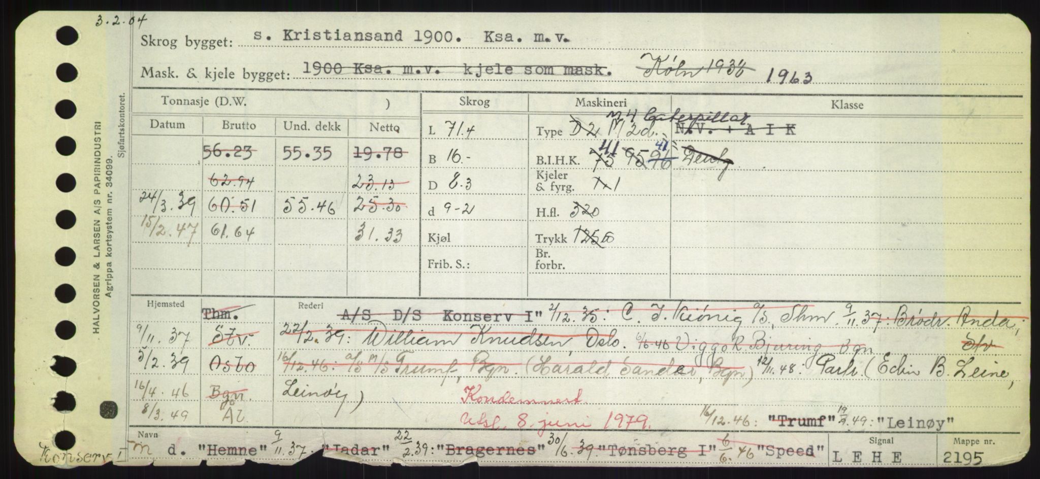 Sjøfartsdirektoratet med forløpere, Skipsmålingen, RA/S-1627/H/Hd/L0022: Fartøy, L-Lia, s. 325