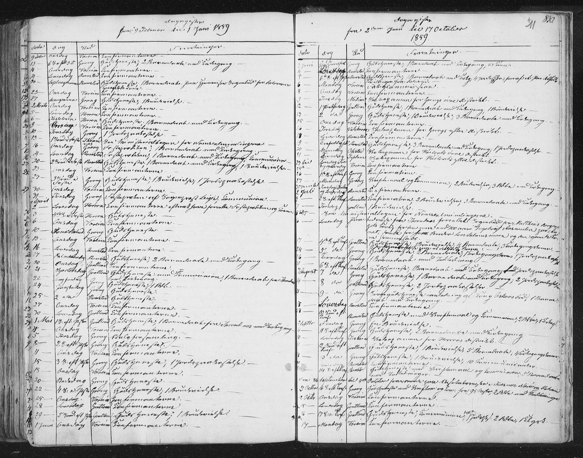Ministerialprotokoller, klokkerbøker og fødselsregistre - Nord-Trøndelag, AV/SAT-A-1458/758/L0513: Ministerialbok nr. 758A02 /1, 1839-1868, s. 311