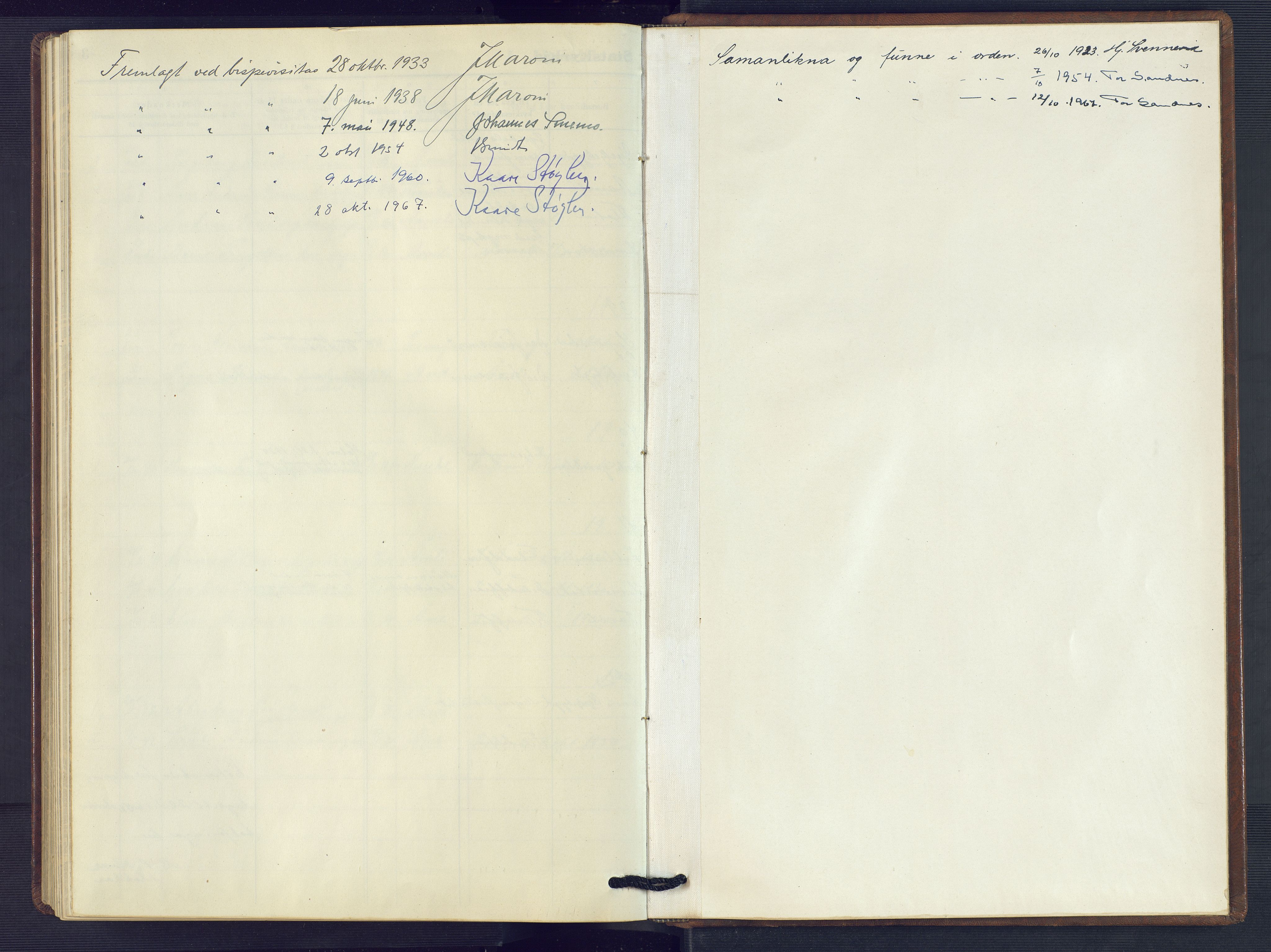 Åmli sokneprestkontor, AV/SAK-1111-0050/F/Fb/Fbc/L0007: Klokkerbok nr. B 7, 1929-1960