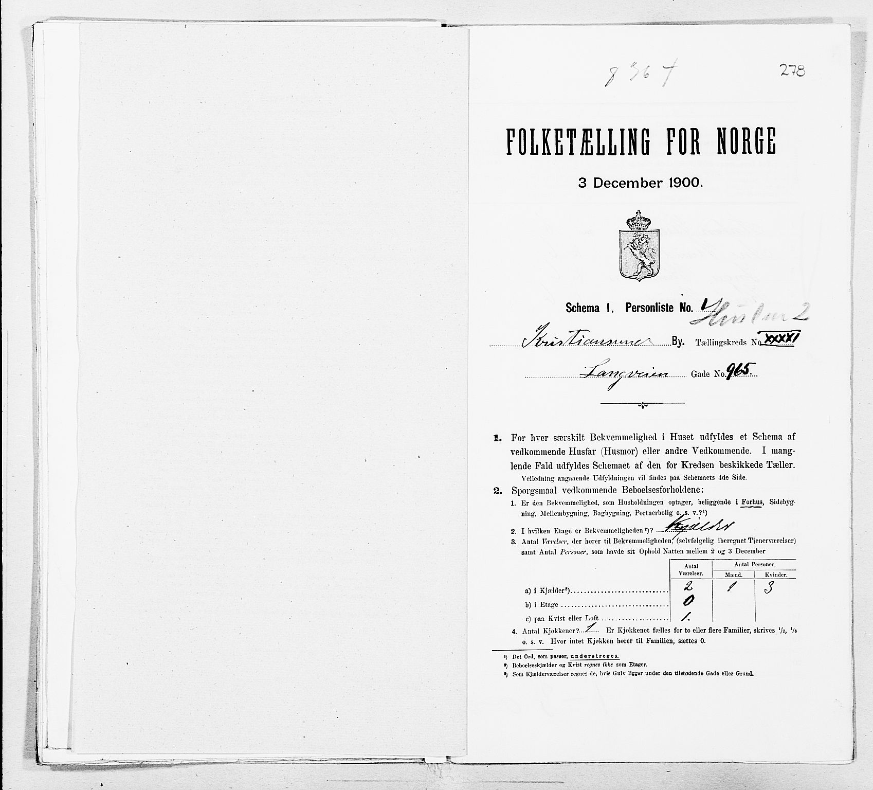 SAT, Folketelling 1900 for 1503 Kristiansund kjøpstad, 1900, s. 4207