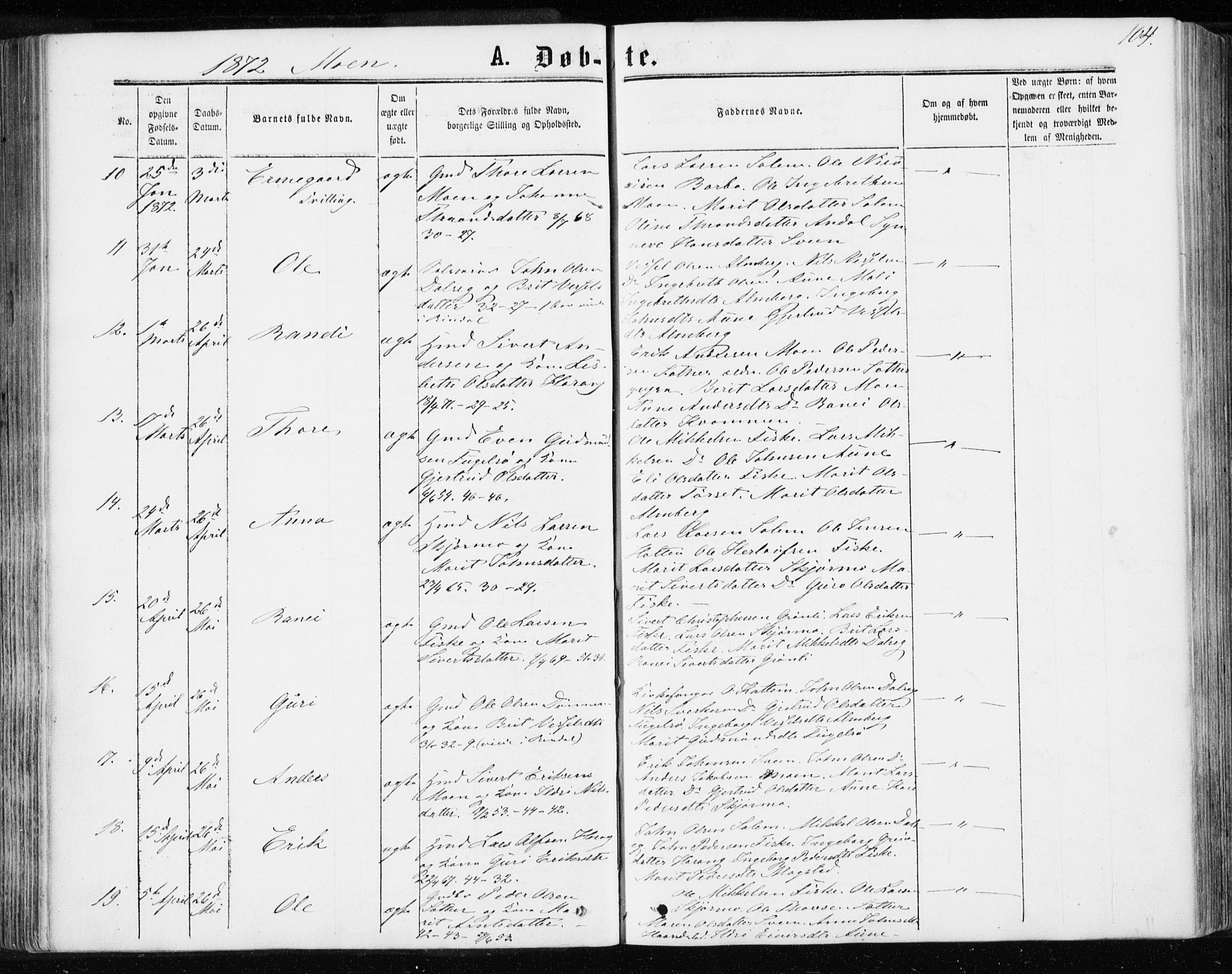 Ministerialprotokoller, klokkerbøker og fødselsregistre - Møre og Romsdal, SAT/A-1454/595/L1045: Ministerialbok nr. 595A07, 1863-1873, s. 104