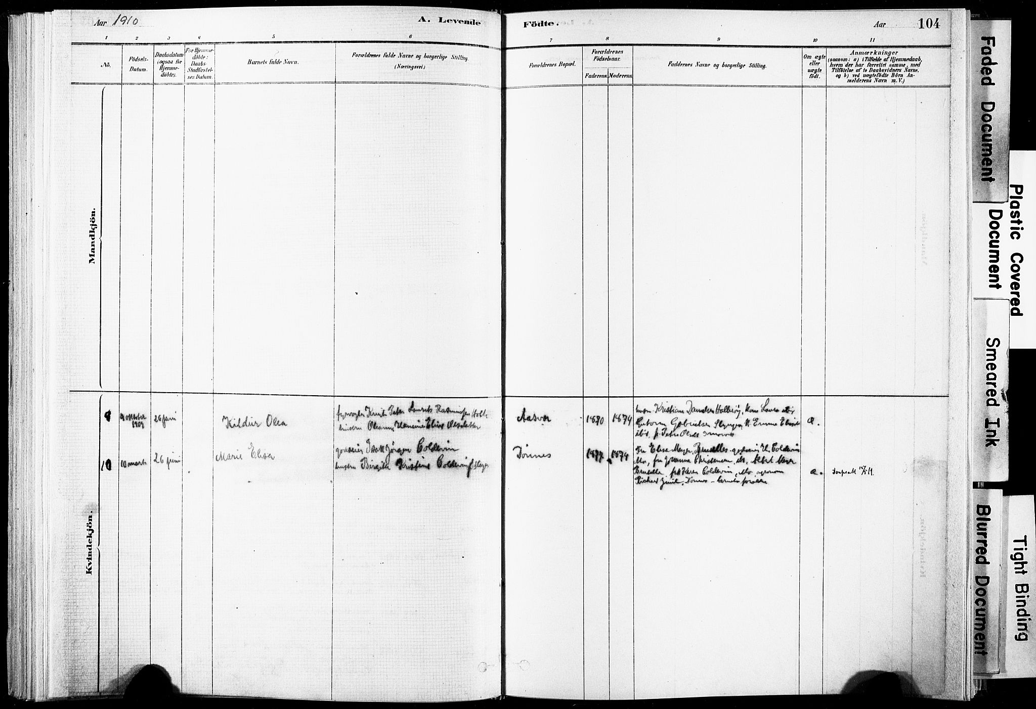 Ministerialprotokoller, klokkerbøker og fødselsregistre - Nordland, AV/SAT-A-1459/835/L0525: Ministerialbok nr. 835A03I, 1881-1910, s. 104