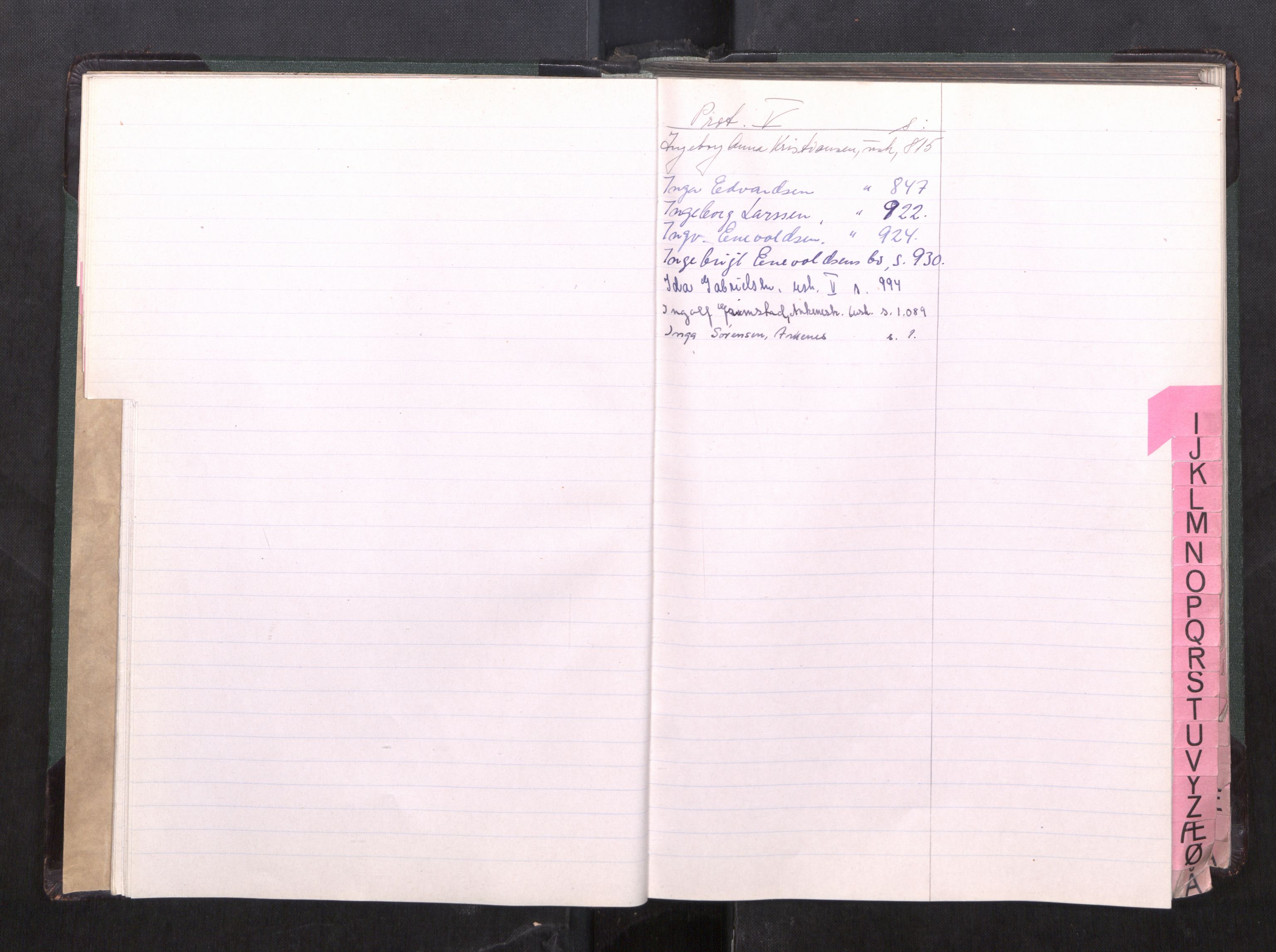 Steigen og Ofoten sorenskriveri, AV/SAT-A-0030/1/3/3C/L0003: Register til skifteslutningsprotokoll, 1948-1971