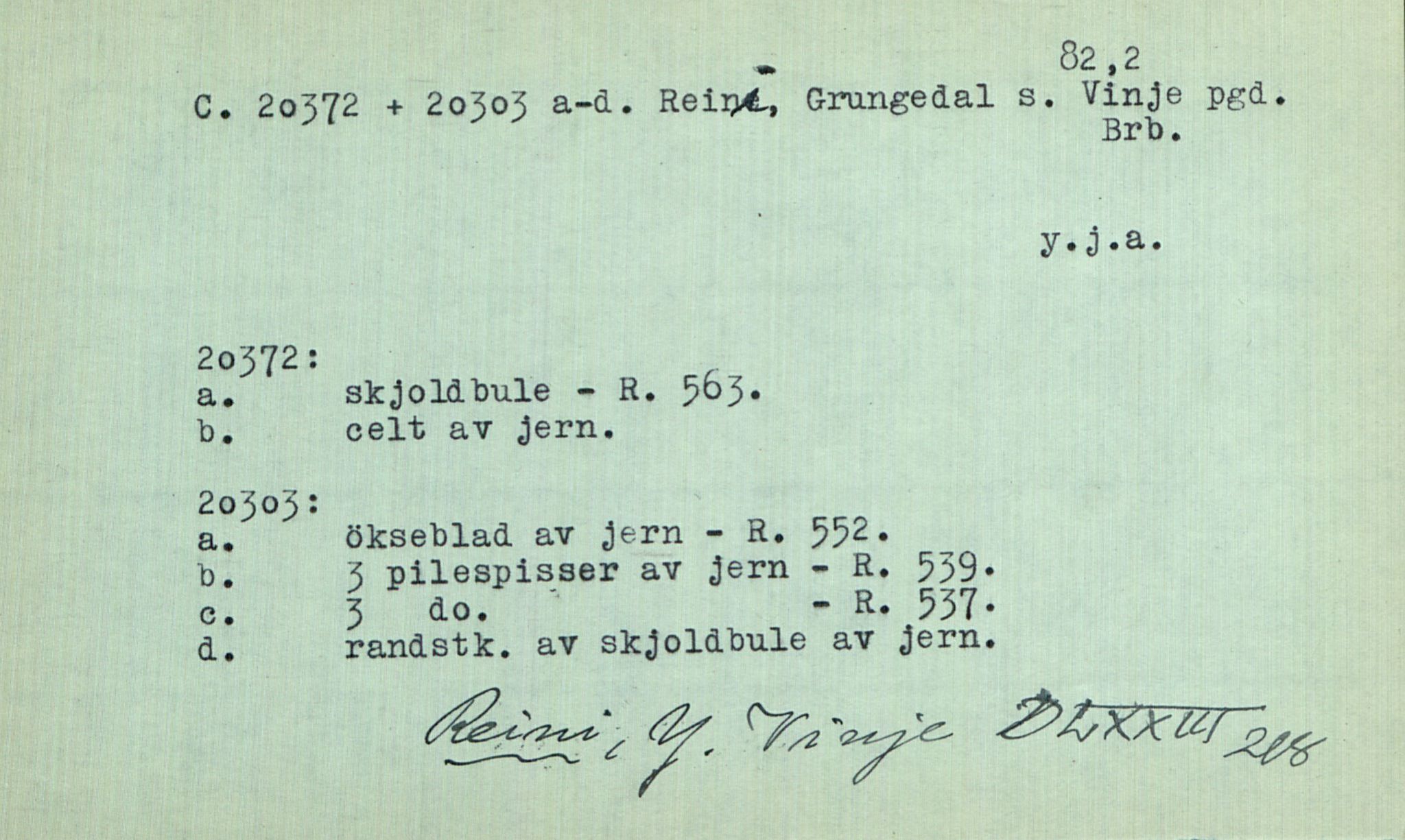 Rikard Berge, TEMU/TGM-A-1003/F/L0013/0013: 451-470 / 463 Fornfunn - brev fra Bergens museum til  R. Berge