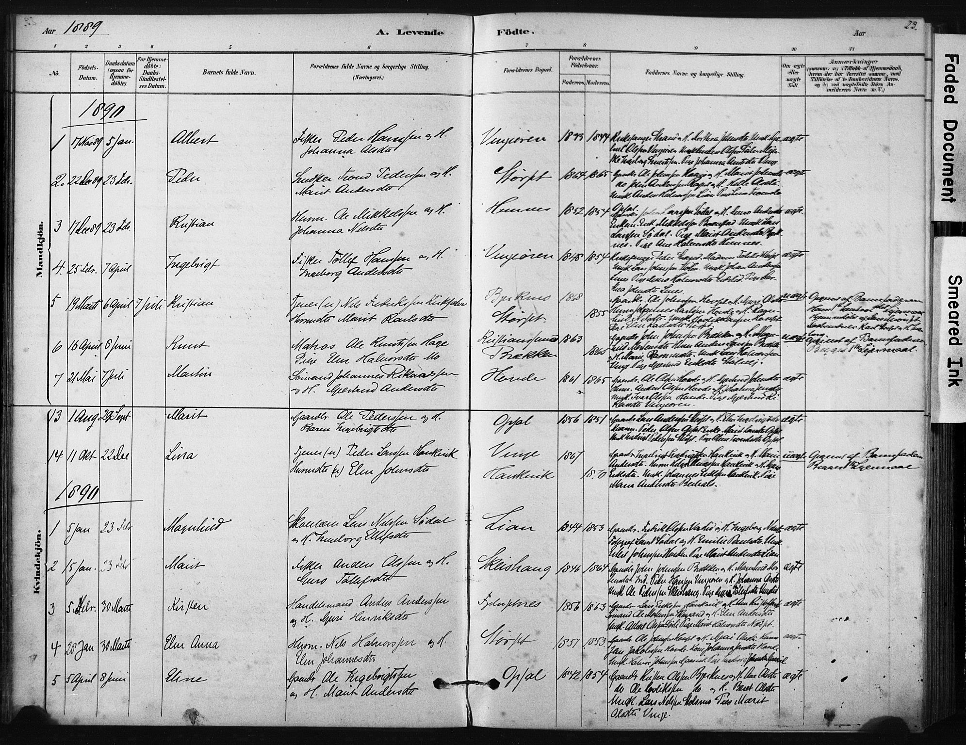 Ministerialprotokoller, klokkerbøker og fødselsregistre - Sør-Trøndelag, AV/SAT-A-1456/631/L0512: Ministerialbok nr. 631A01, 1879-1912, s. 23