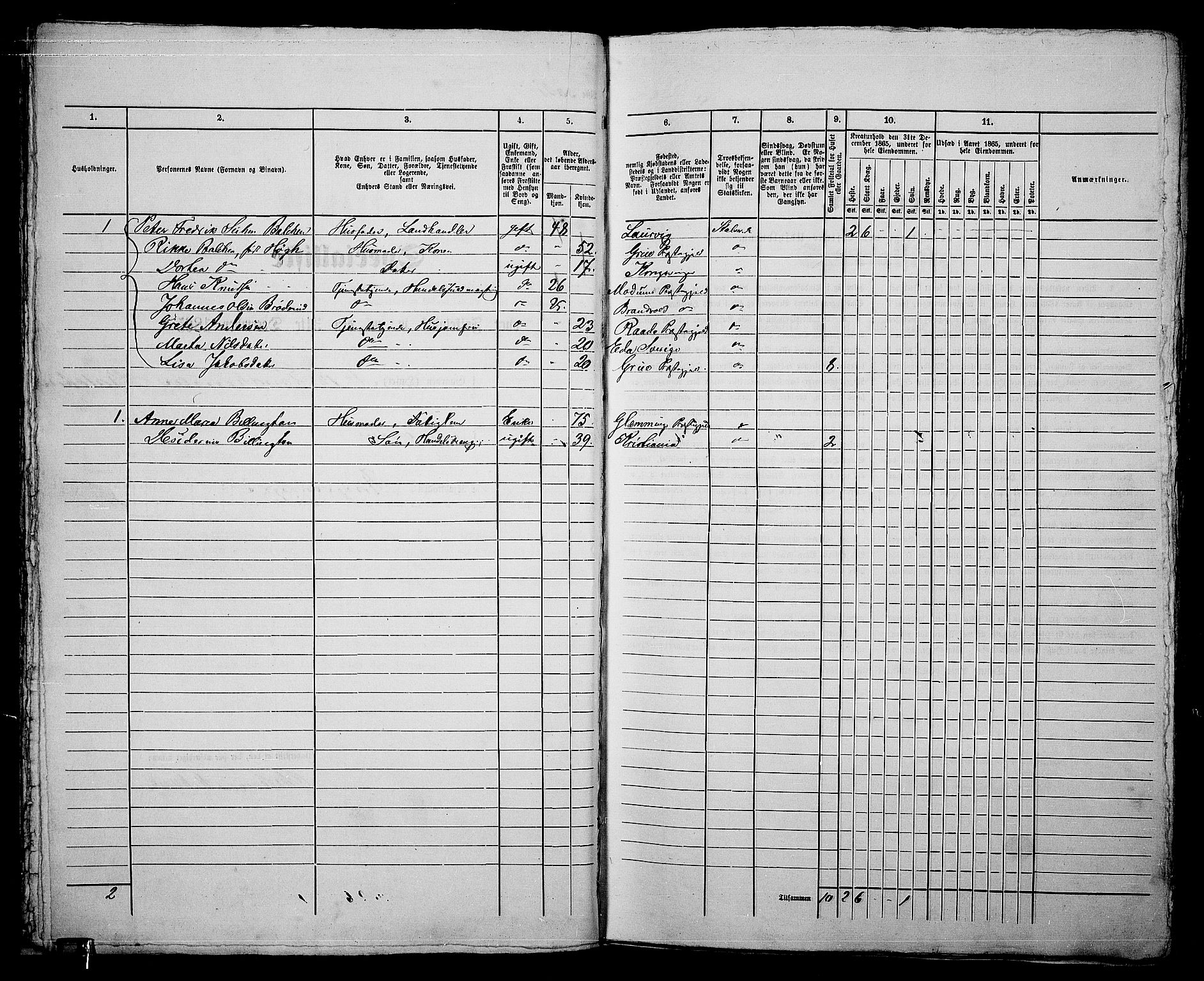 RA, Folketelling 1865 for 0402B Vinger prestegjeld, Kongsvinger kjøpstad, 1865, s. 49