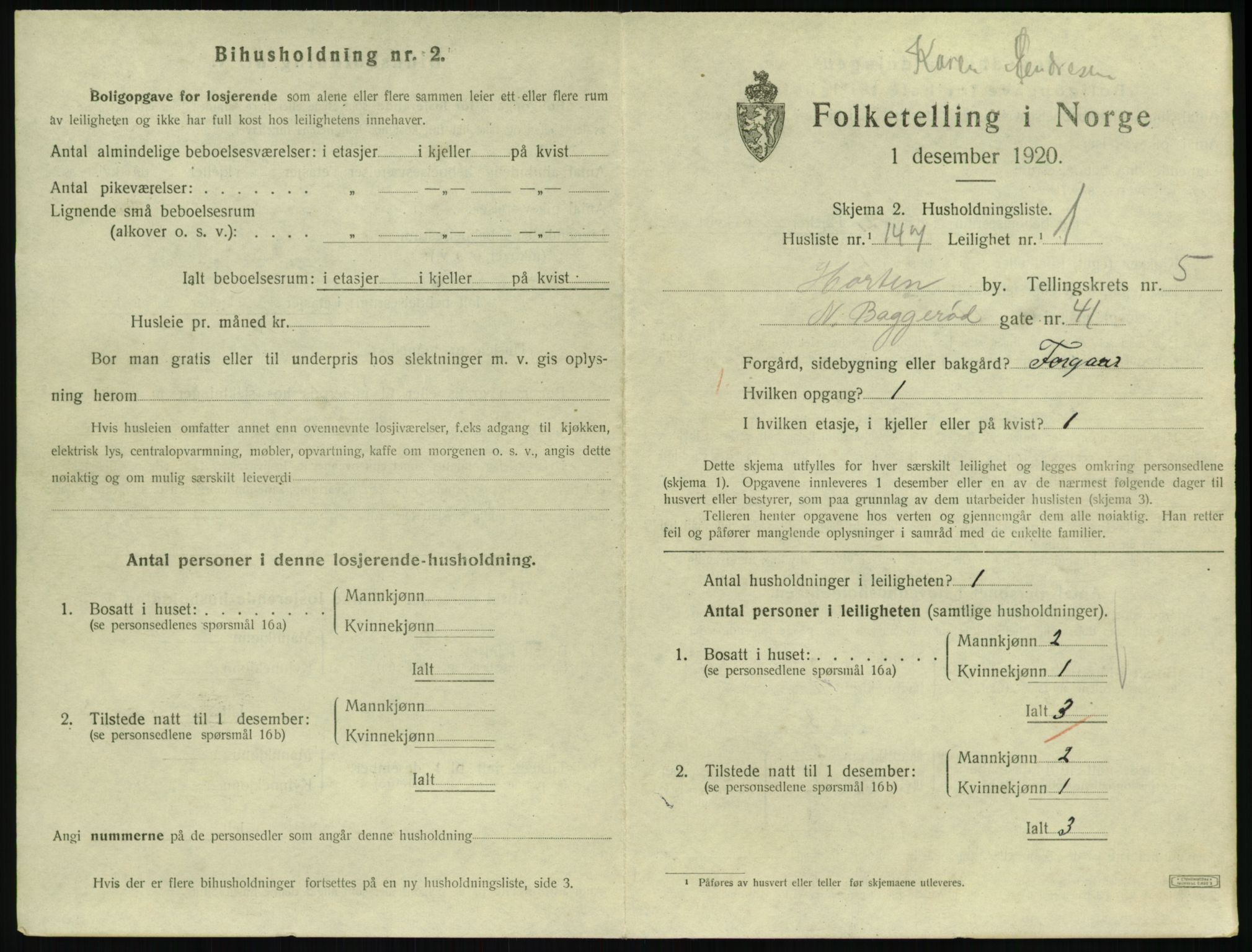 SAKO, Folketelling 1920 for 0703 Horten kjøpstad, 1920, s. 6163