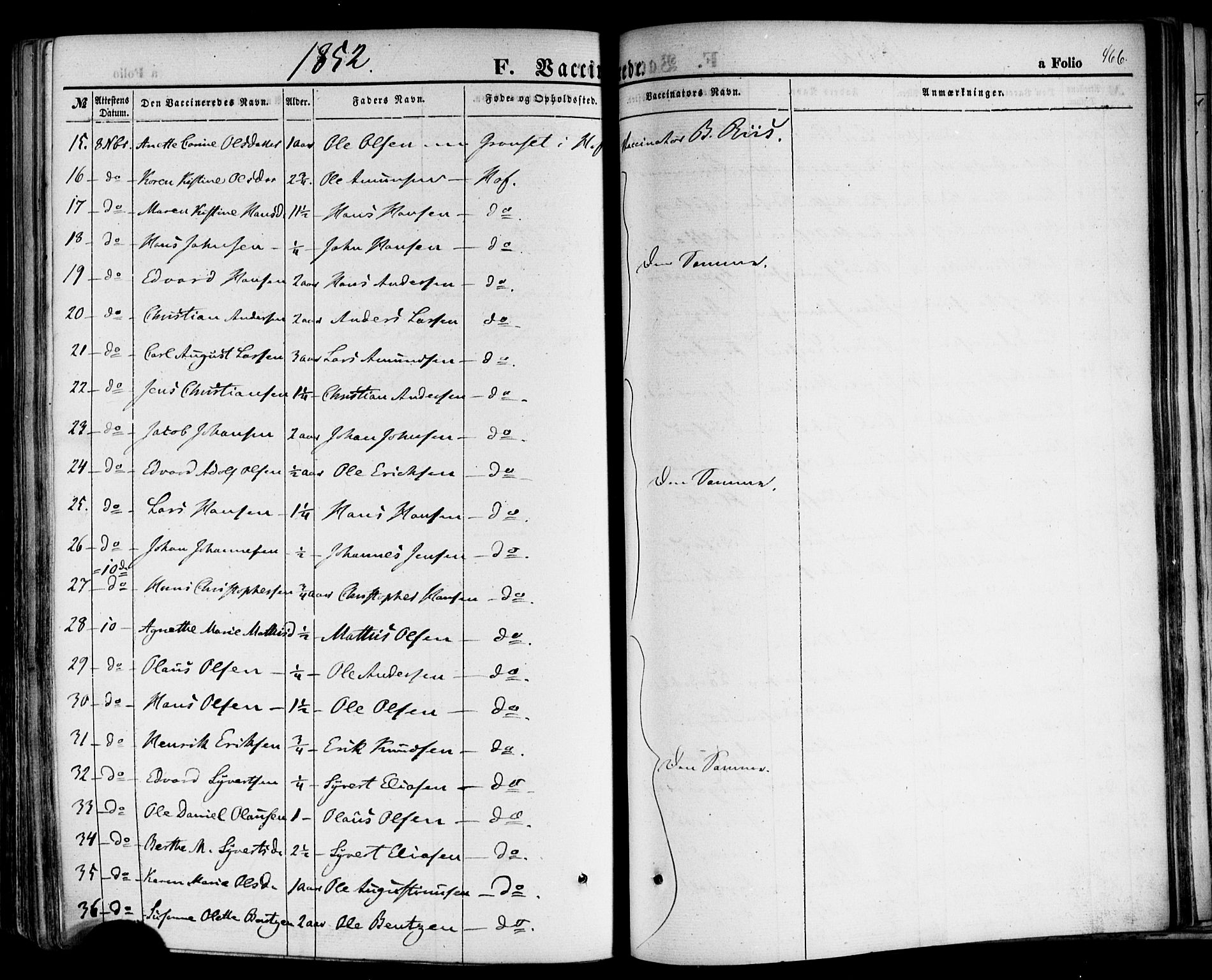 Hof kirkebøker, AV/SAKO-A-64/F/Fa/L0006: Ministerialbok nr. I 6, 1851-1877, s. 466