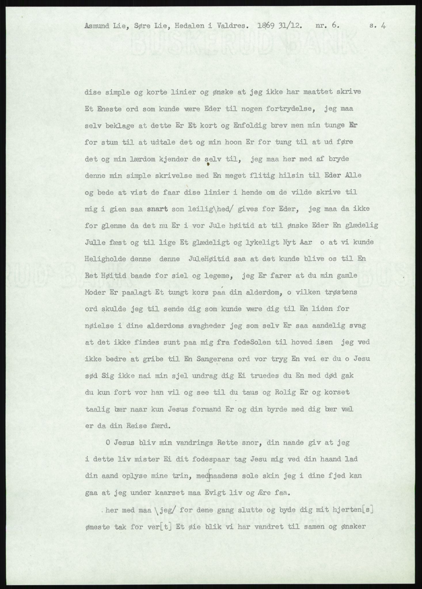 Samlinger til kildeutgivelse, Amerikabrevene, AV/RA-EA-4057/F/L0012: Innlån fra Oppland: Lie (brevnr 1-78), 1838-1914, s. 73