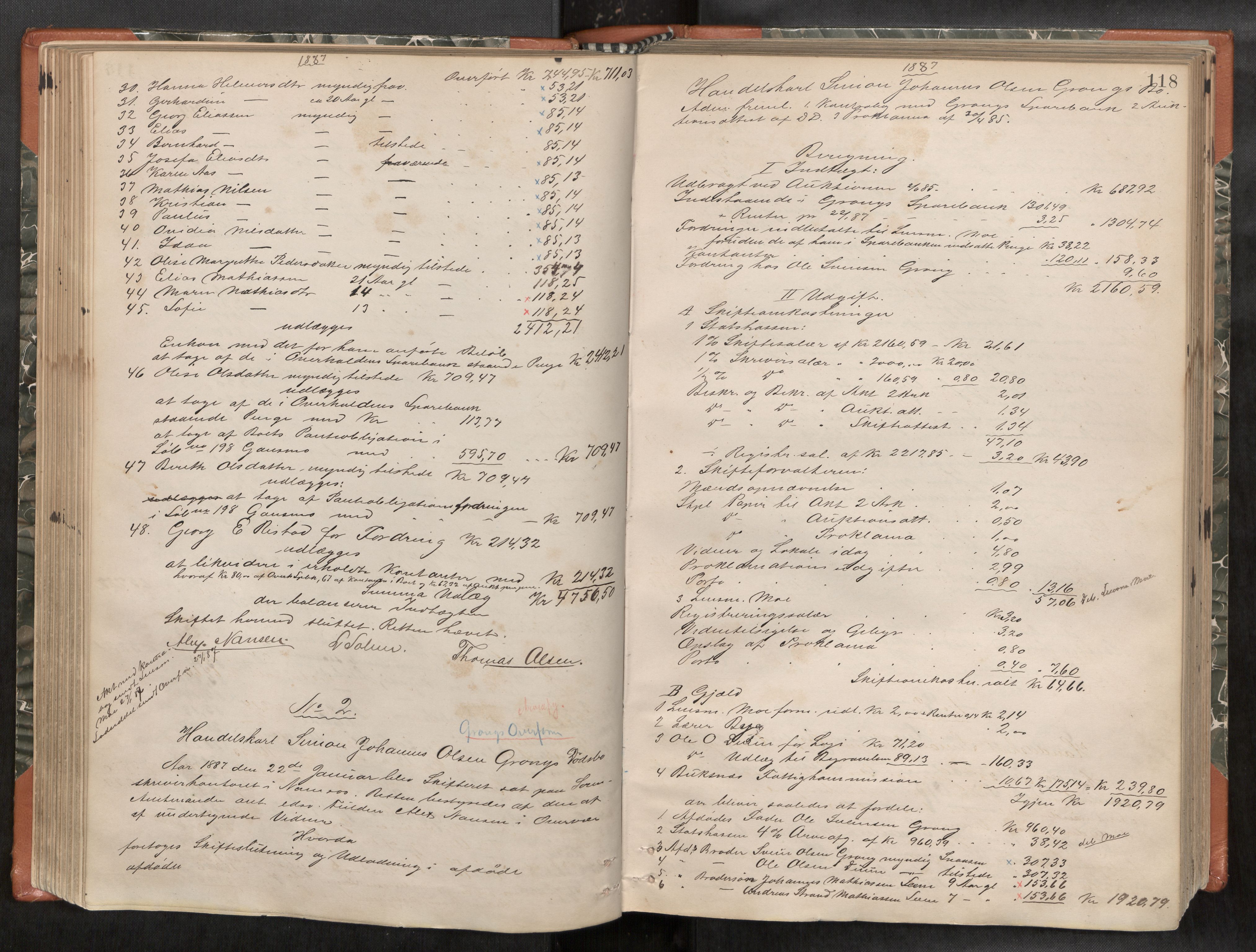 Namdal sorenskriveri, AV/SAT-A-4133/1/3/3A/L0045: Skifteprotokoll nr. 7, 1884-1894, s. 118