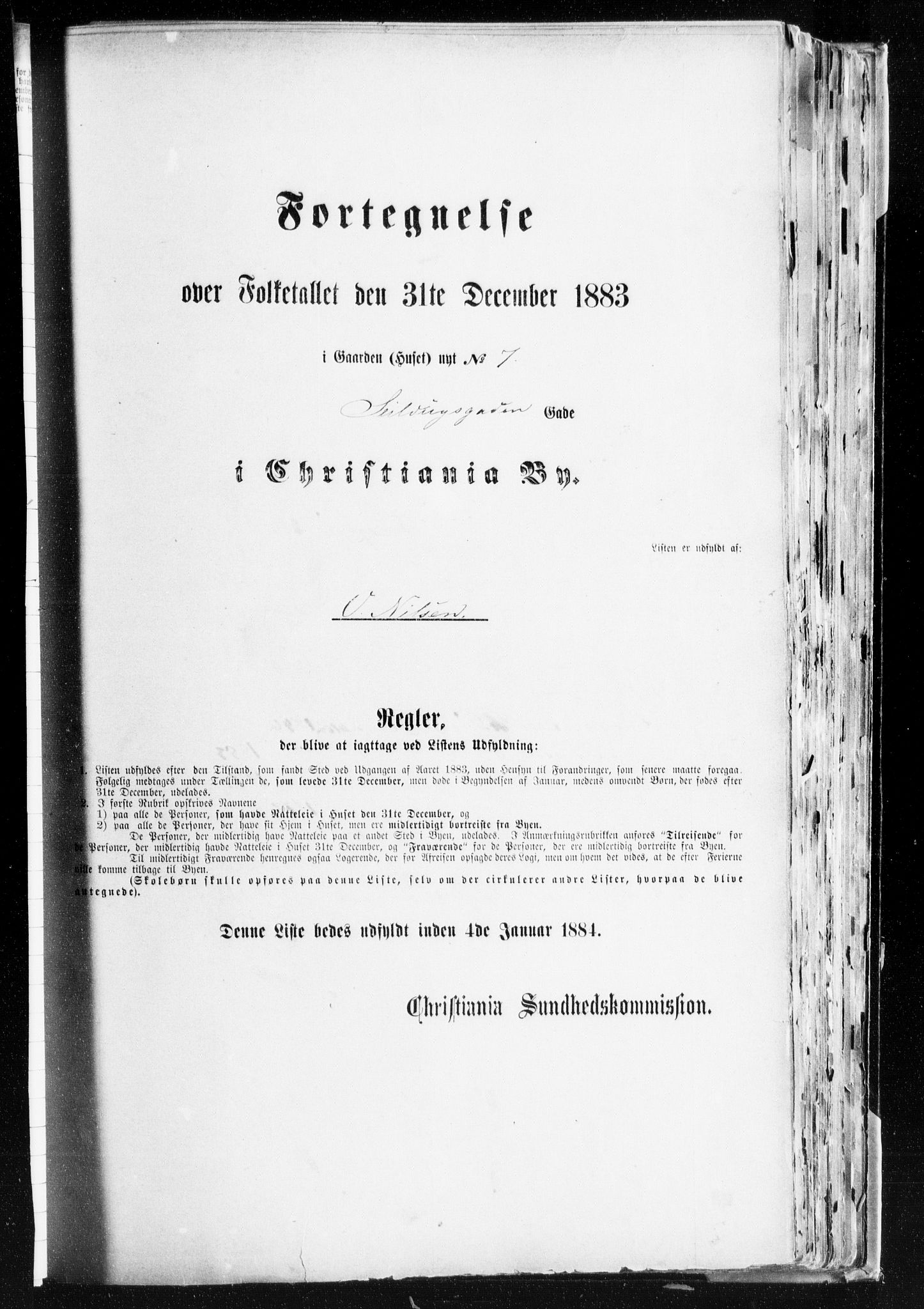 OBA, Kommunal folketelling 31.12.1883 for Kristiania kjøpstad, 1883, s. 3864