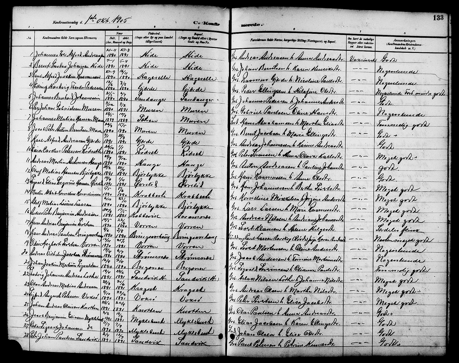 Ministerialprotokoller, klokkerbøker og fødselsregistre - Møre og Romsdal, AV/SAT-A-1454/503/L0049: Klokkerbok nr. 503C04, 1894-1915, s. 133