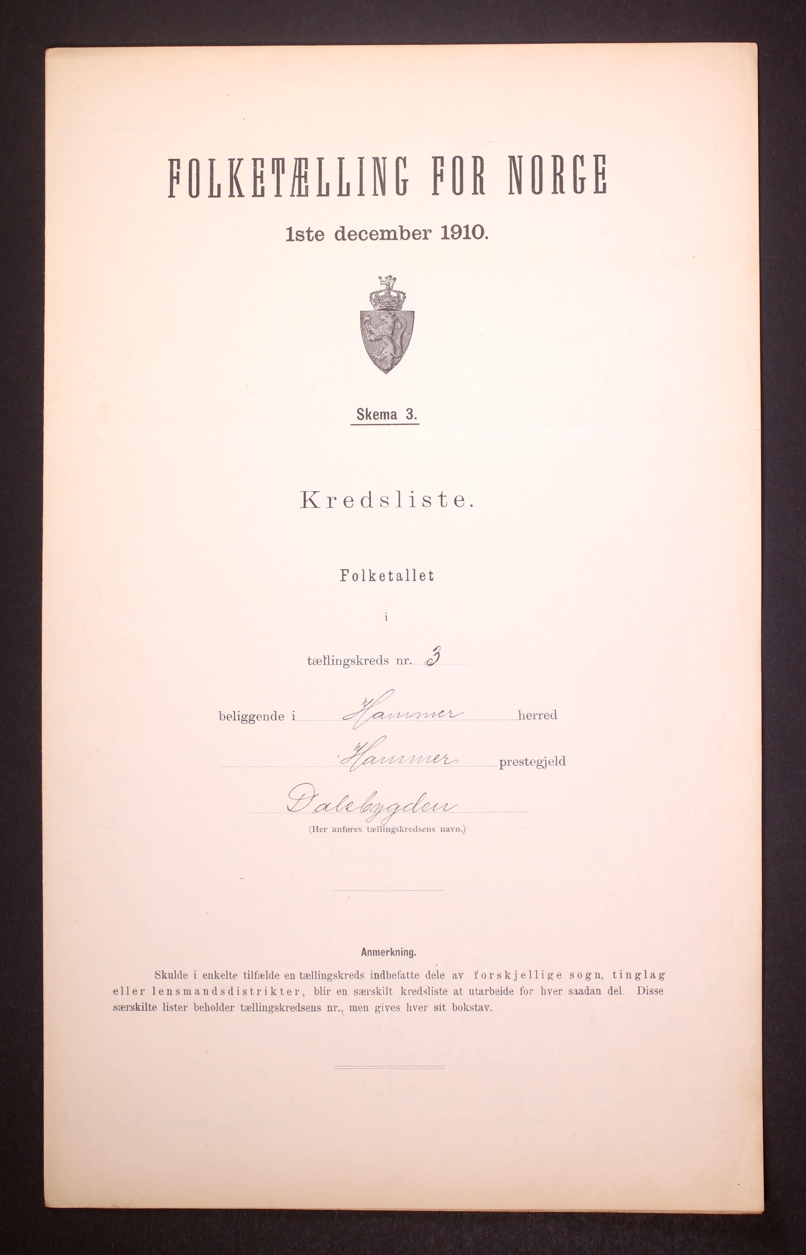 RA, Folketelling 1910 for 1254 Hamre herred, 1910, s. 10