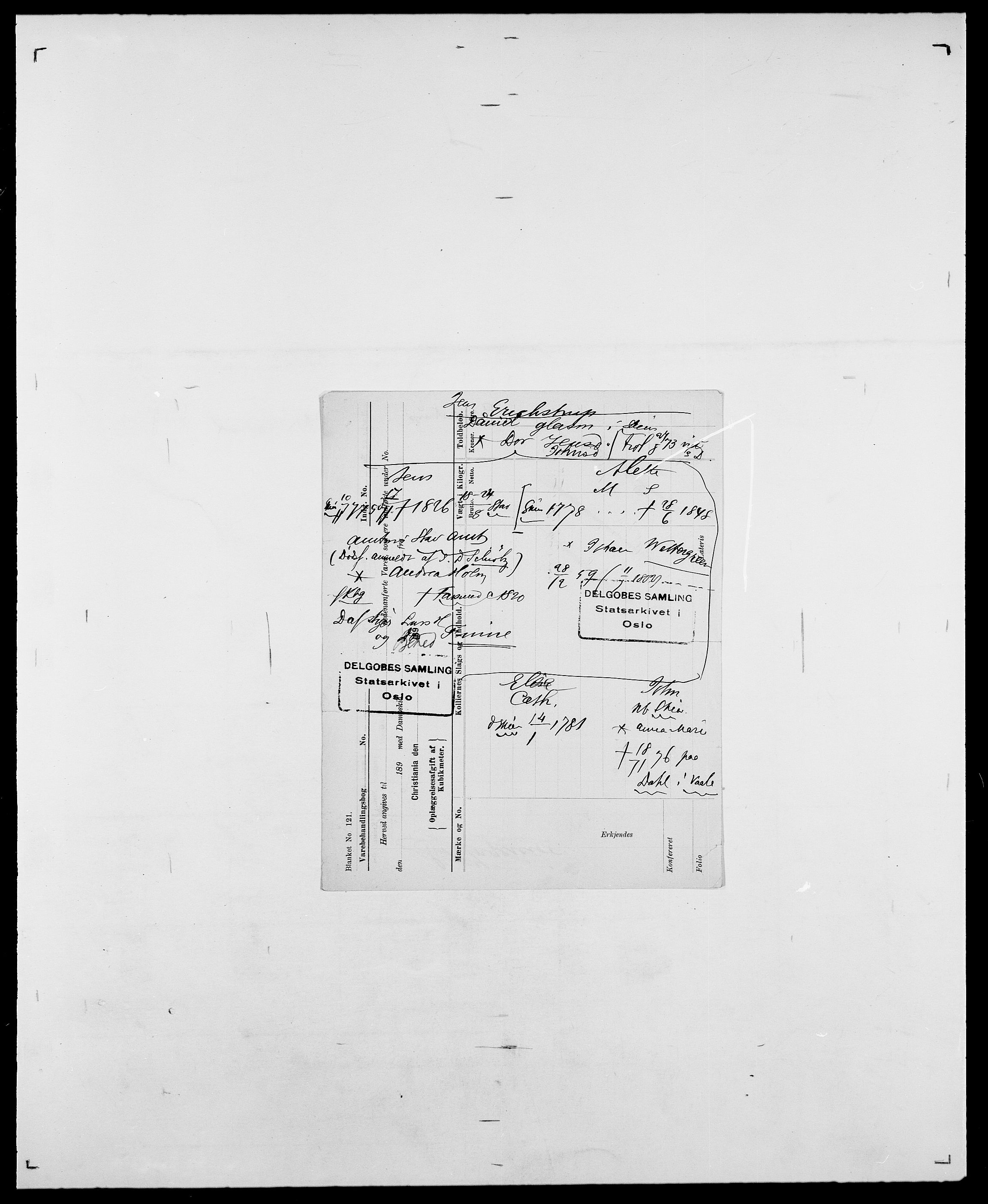 Delgobe, Charles Antoine - samling, AV/SAO-PAO-0038/D/Da/L0010: Dürendahl - Fagelund, s. 595