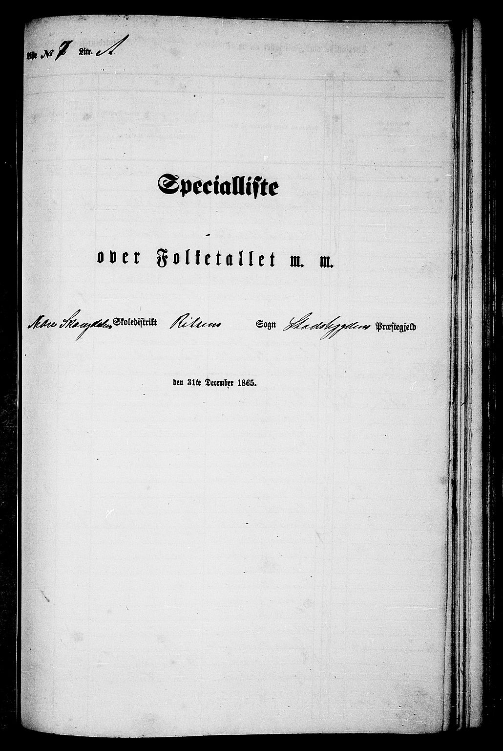 RA, Folketelling 1865 for 1625P Stadsbygd prestegjeld, 1865, s. 136