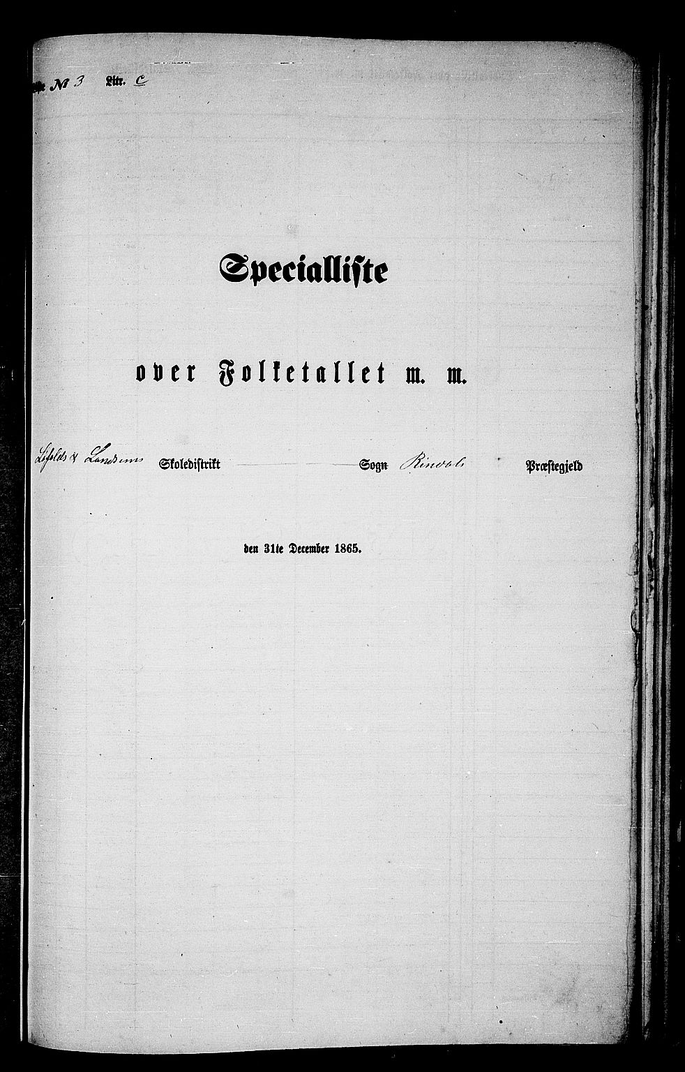 RA, Folketelling 1865 for 1567P Rindal prestegjeld, 1865, s. 63