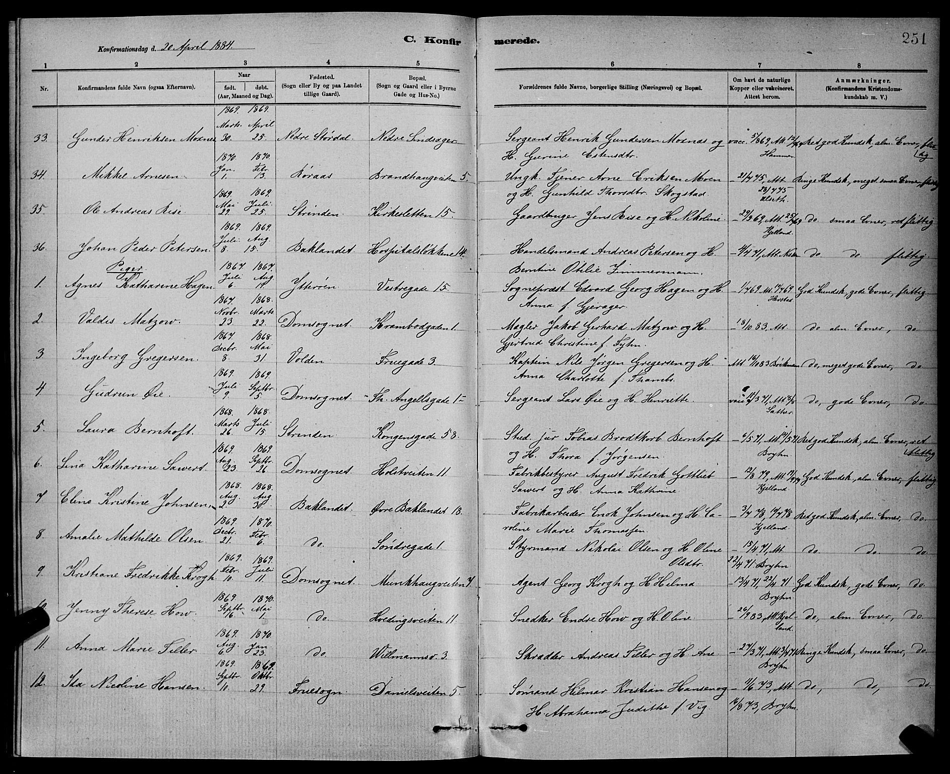 Ministerialprotokoller, klokkerbøker og fødselsregistre - Sør-Trøndelag, SAT/A-1456/601/L0092: Klokkerbok nr. 601C10, 1884-1897, s. 251