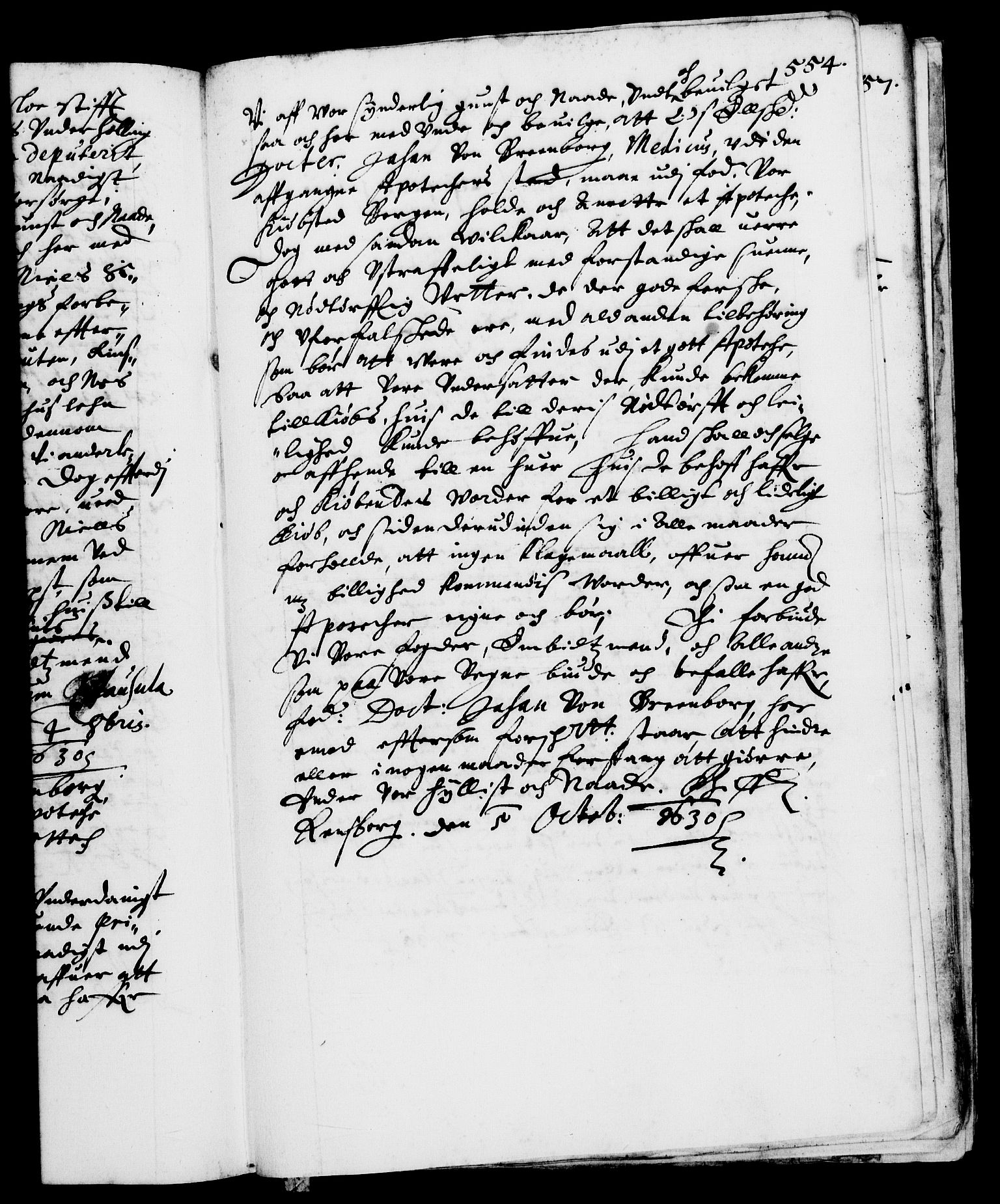 Danske Kanselli 1572-1799, RA/EA-3023/F/Fc/Fca/Fcaa/L0004: Norske registre (mikrofilm), 1617-1630, s. 554a