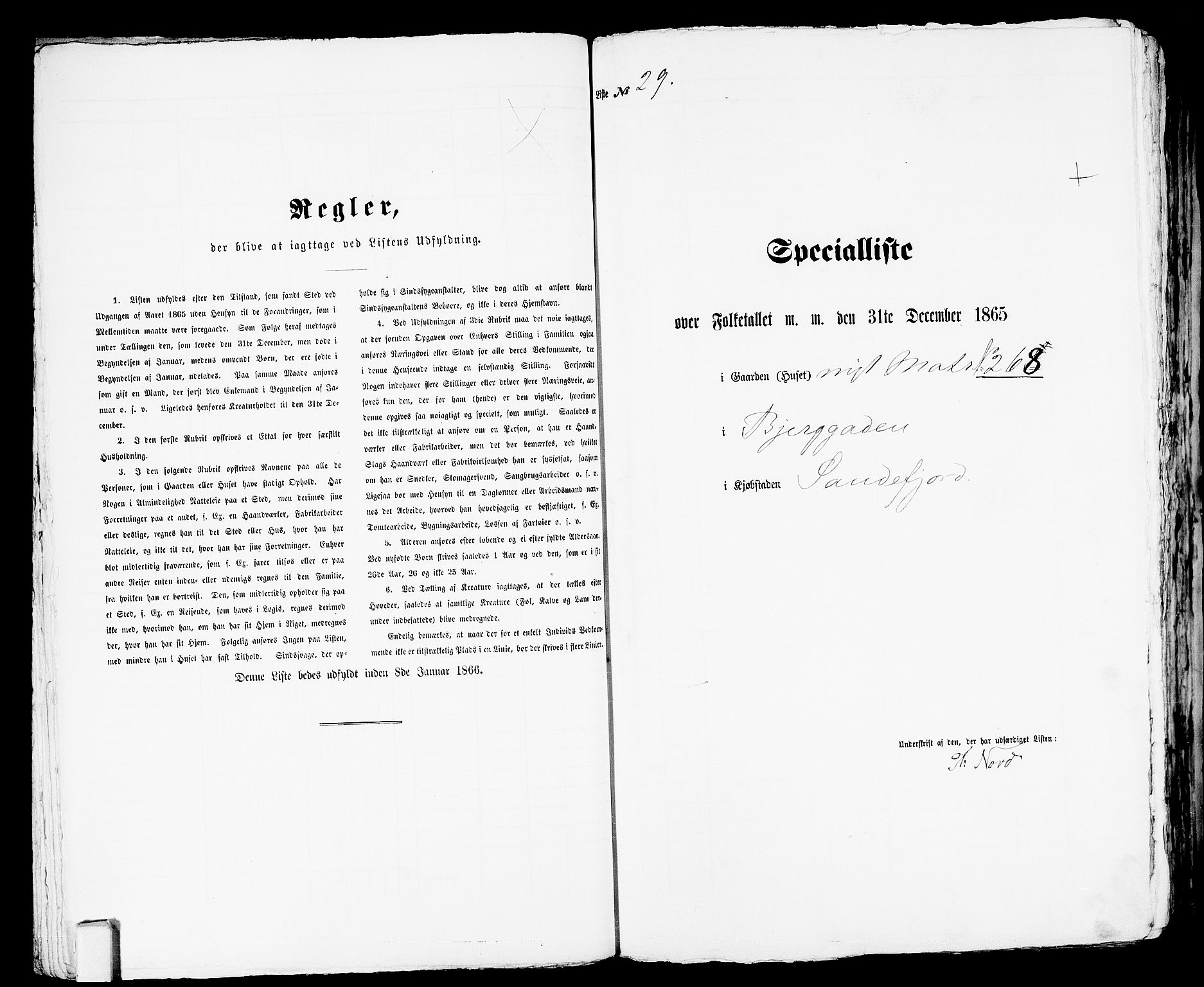 RA, Folketelling 1865 for 0706B Sandeherred prestegjeld, Sandefjord kjøpstad, 1865, s. 64
