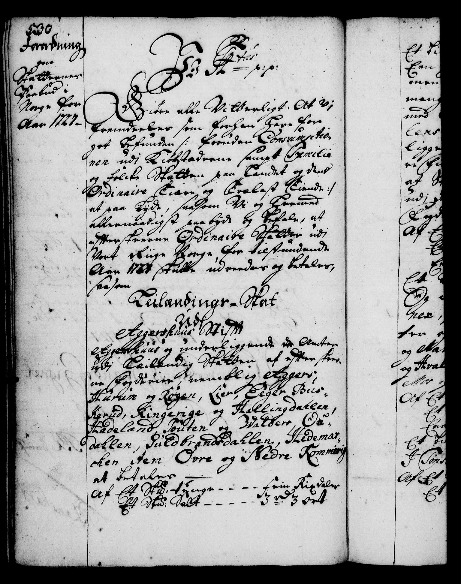 Rentekammeret, Kammerkanselliet, RA/EA-3111/G/Gg/Gga/L0002: Norsk ekspedisjonsprotokoll med register (merket RK 53.2), 1723-1727, s. 530