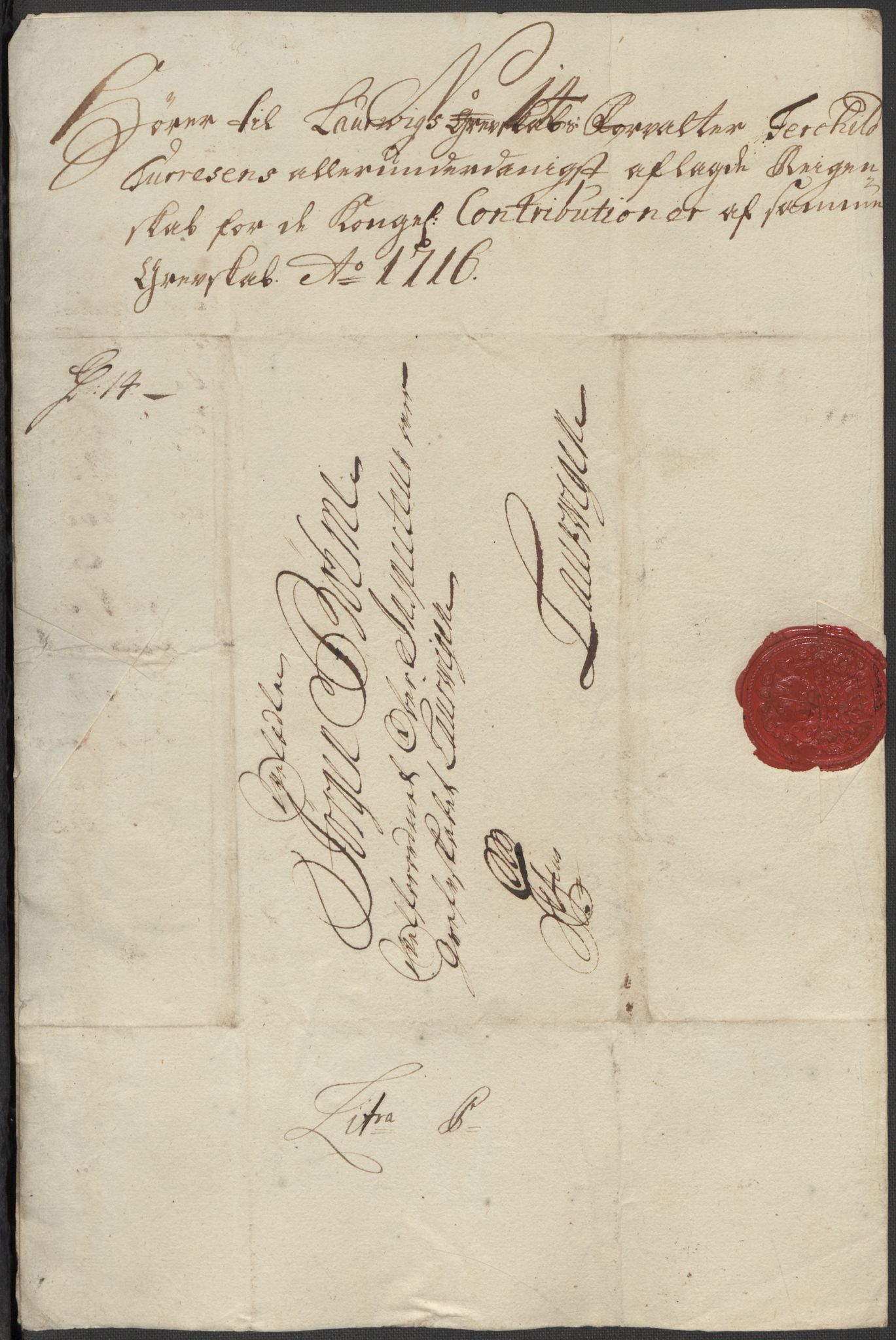 Rentekammeret inntil 1814, Reviderte regnskaper, Fogderegnskap, AV/RA-EA-4092/R33/L1987: Fogderegnskap Larvik grevskap, 1716-1717, s. 210