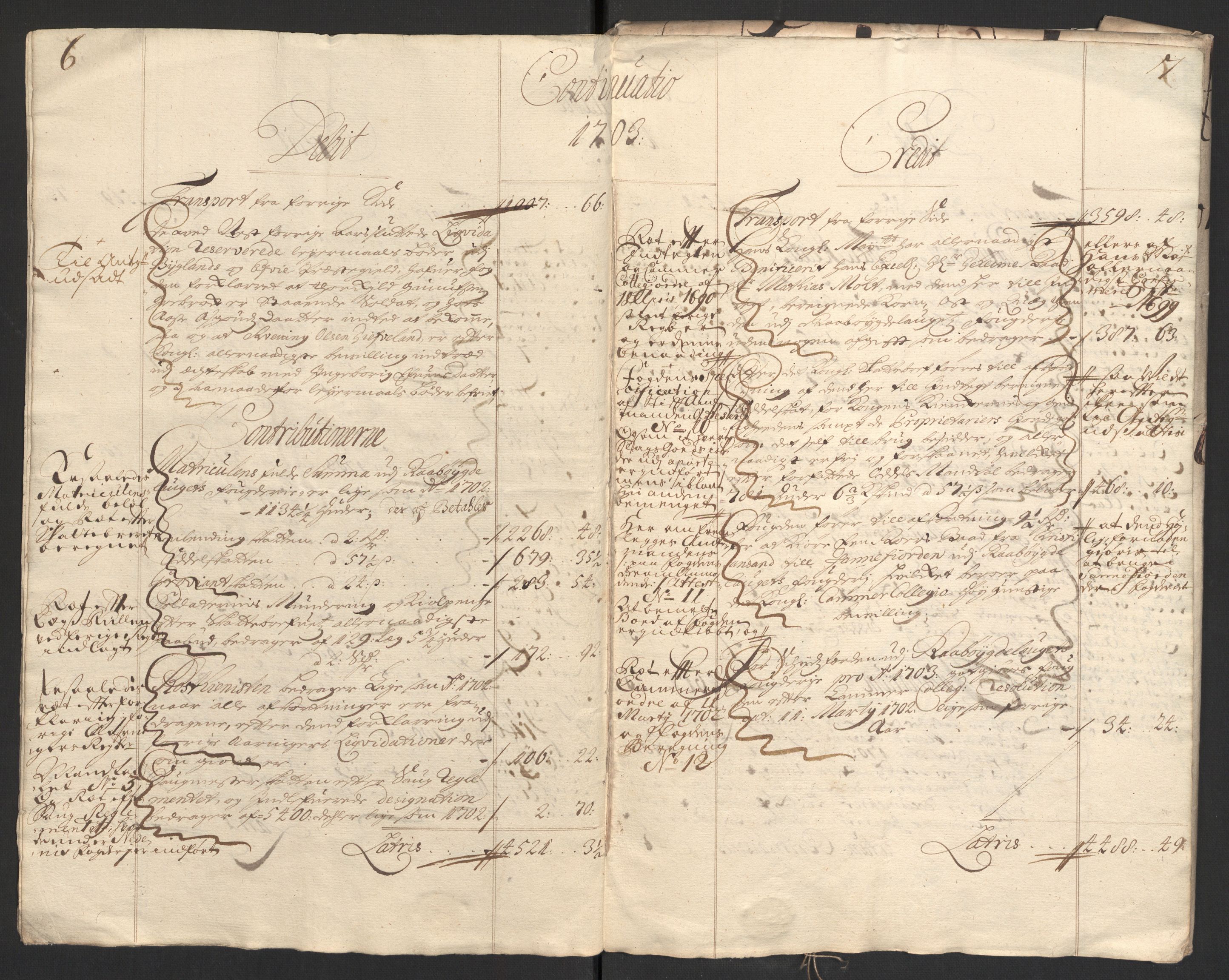 Rentekammeret inntil 1814, Reviderte regnskaper, Fogderegnskap, RA/EA-4092/R40/L2447: Fogderegnskap Råbyggelag, 1703-1705, s. 6