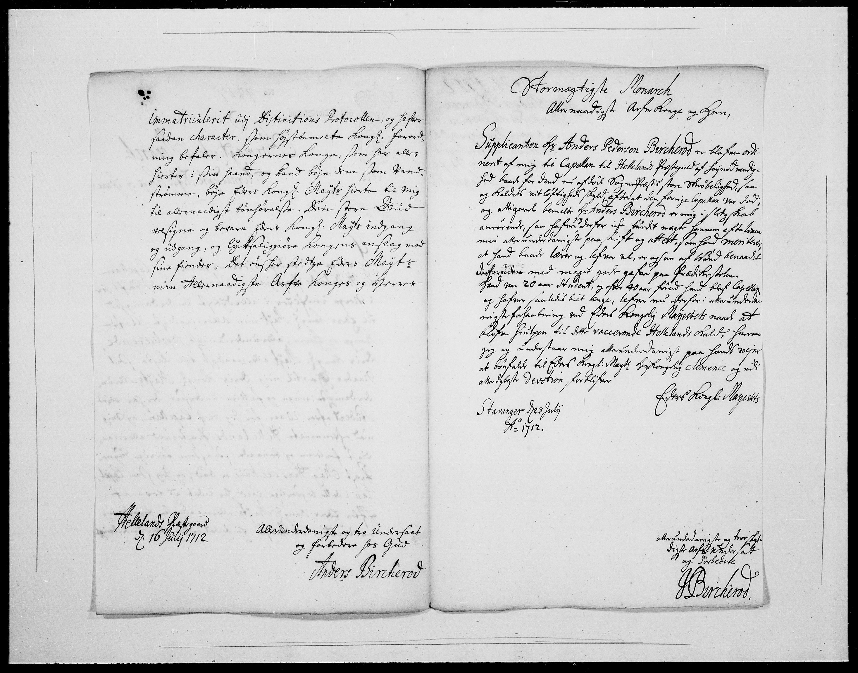 Danske Kanselli 1572-1799, AV/RA-EA-3023/F/Fc/Fcc/Fcca/L0071: Norske innlegg 1572-1799, 1712, s. 219