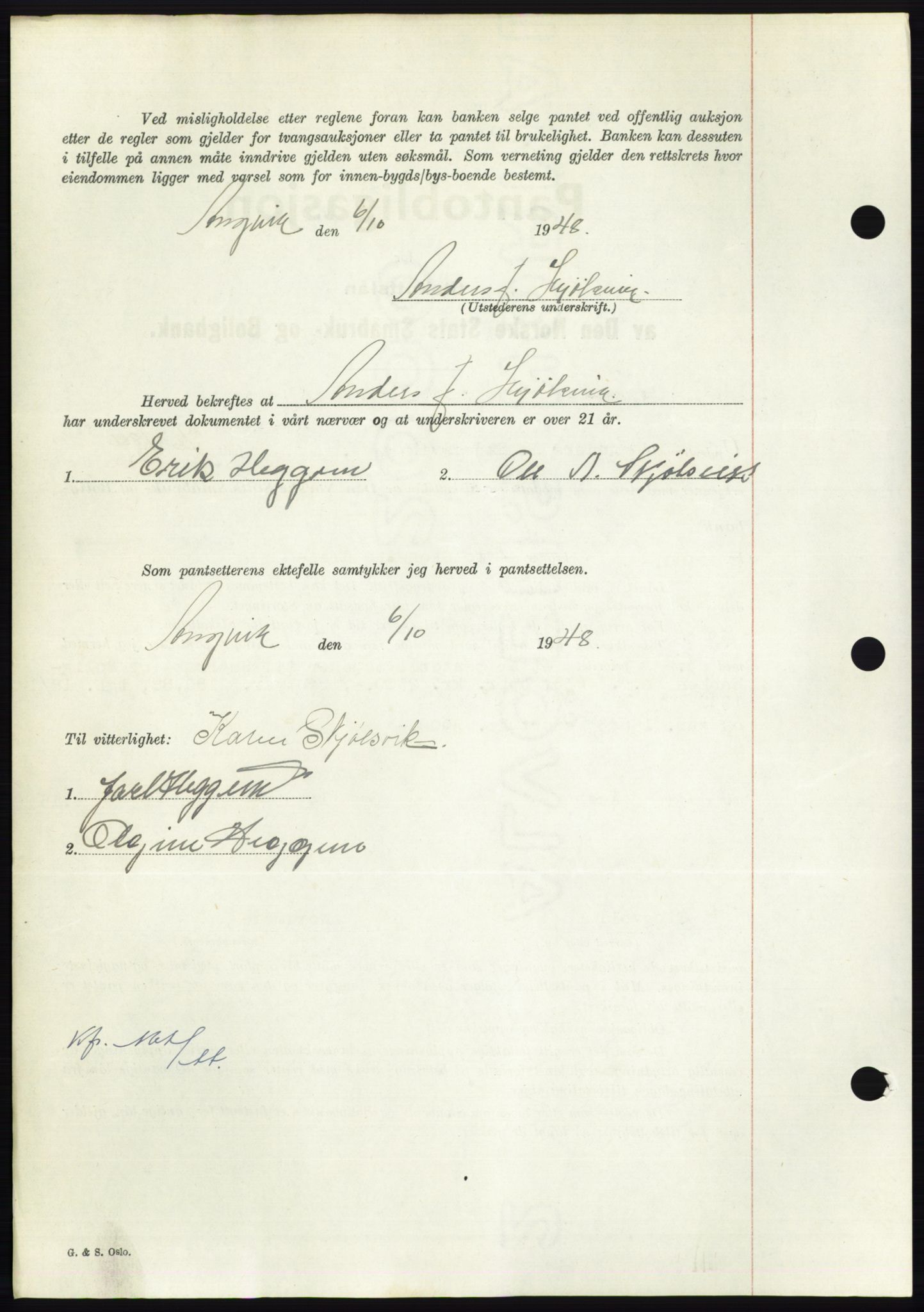 Nordmøre sorenskriveri, AV/SAT-A-4132/1/2/2Ca: Pantebok nr. B99, 1948-1948, Dagboknr: 2968/1948