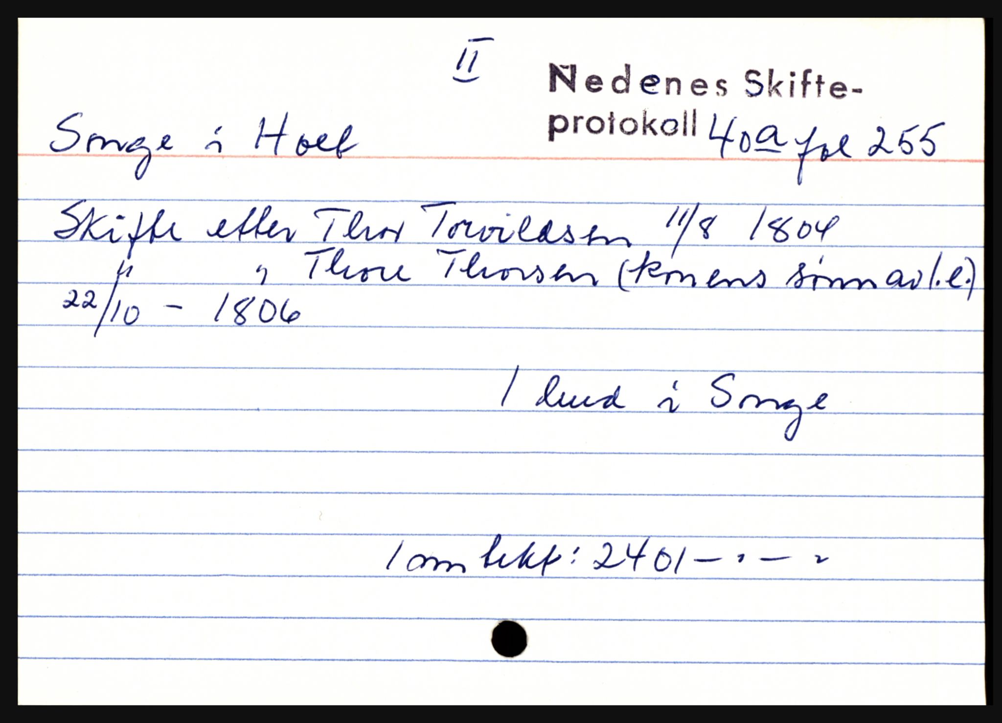 Nedenes sorenskriveri før 1824, AV/SAK-1221-0007/H, s. 27855